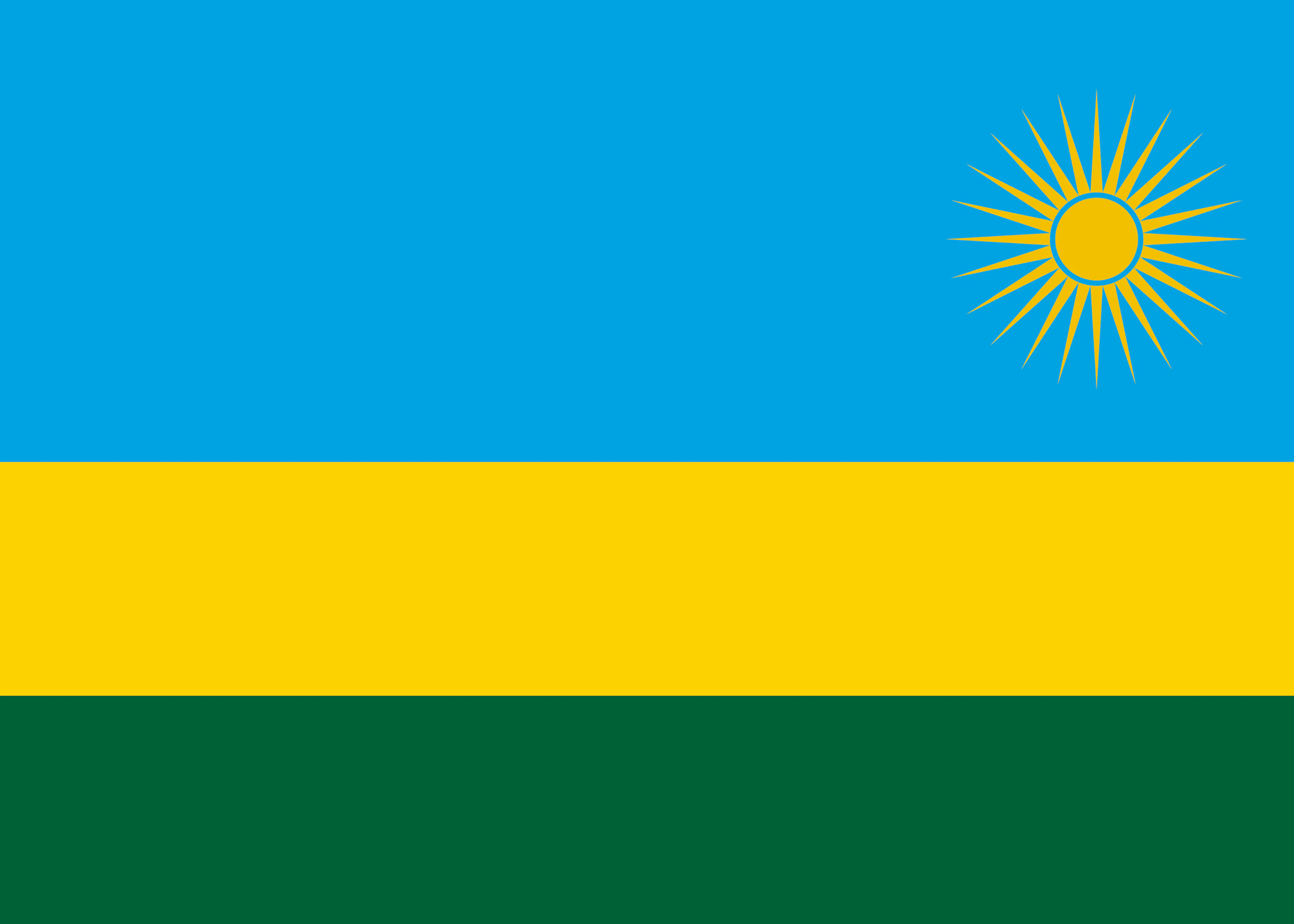 Ruanda Flagge Poster 0