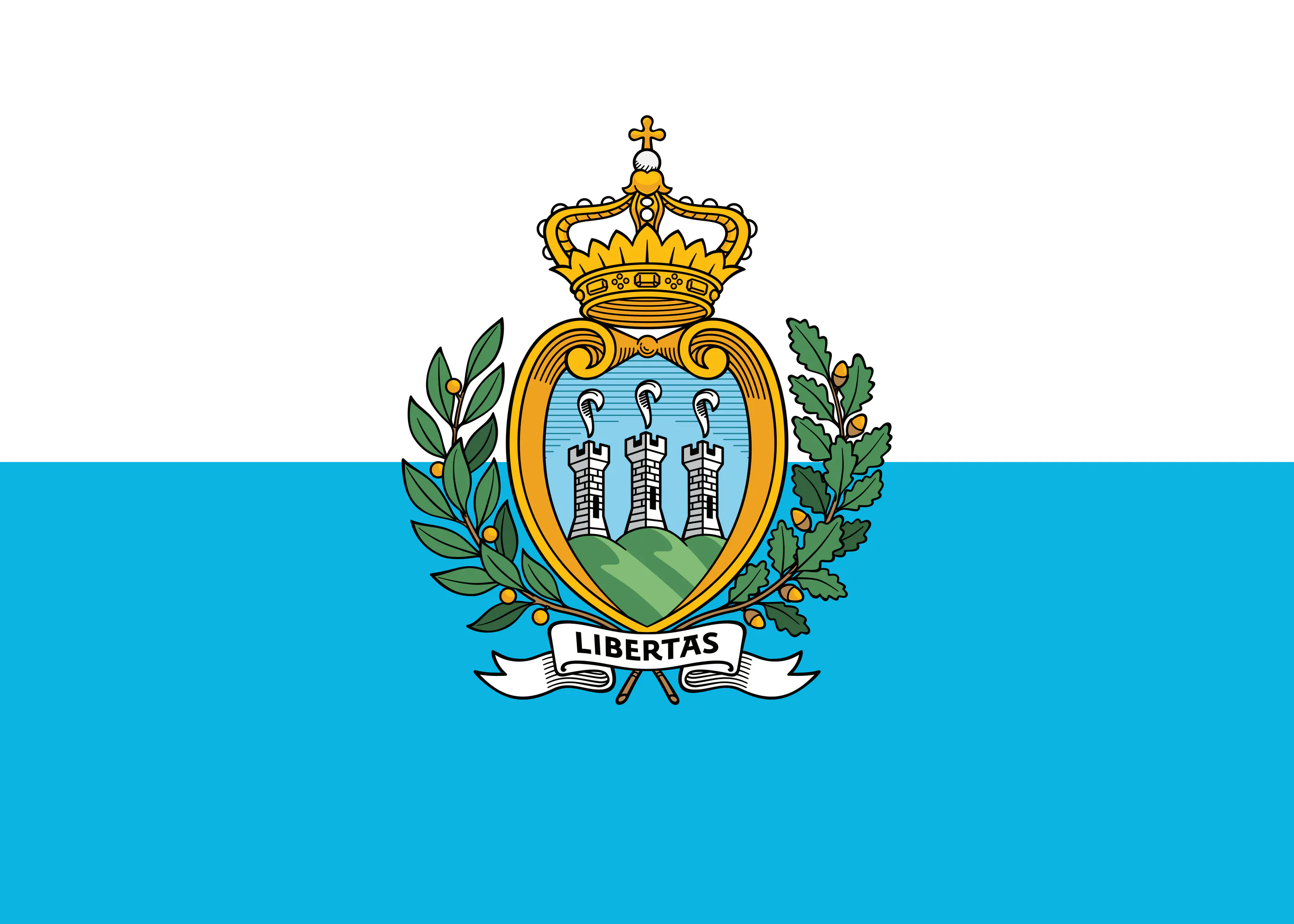 San Marino Flagge Poster 0