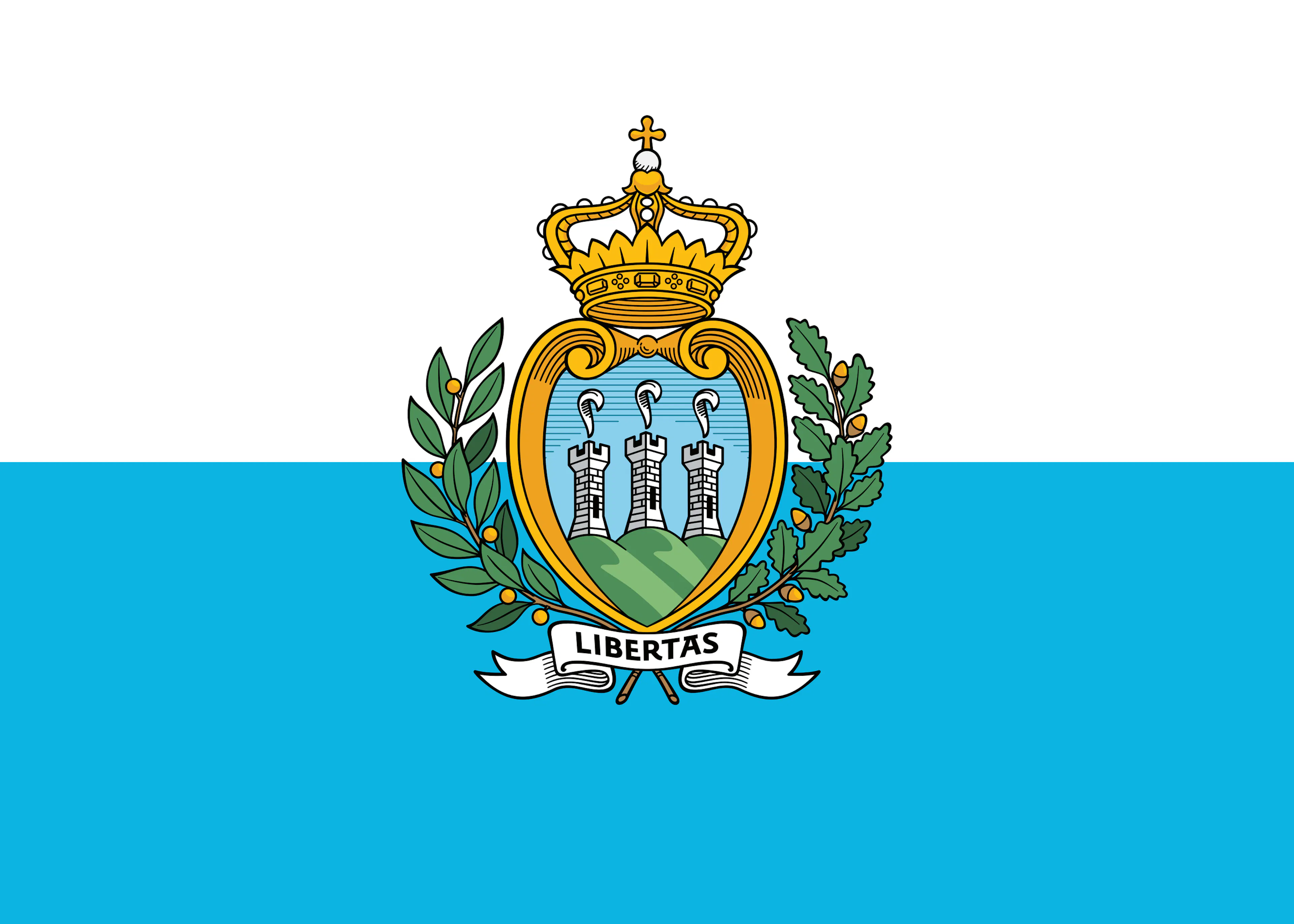 San Marino Flagge Poster 0
