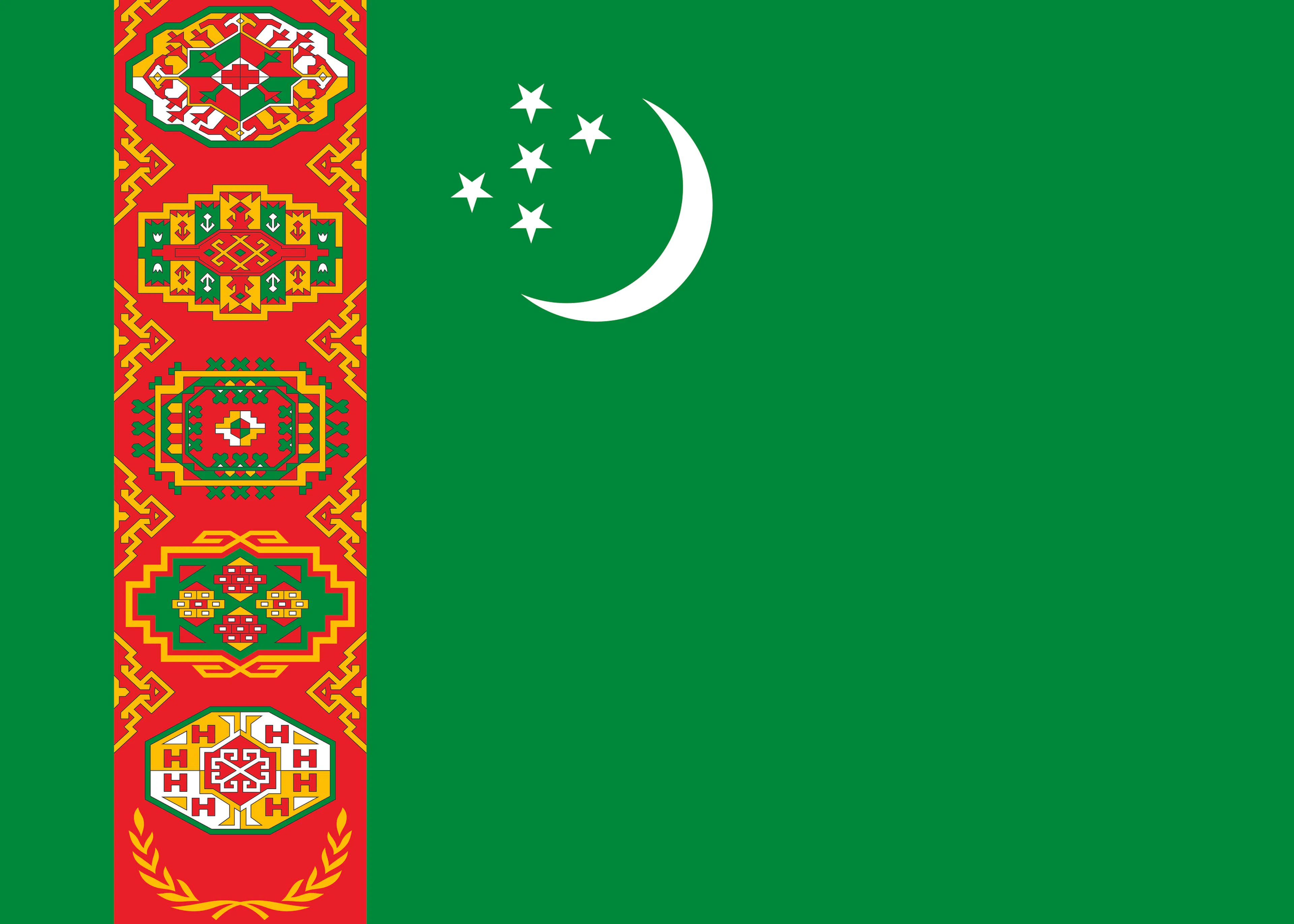 Turkmenistan Flagge Poster 0