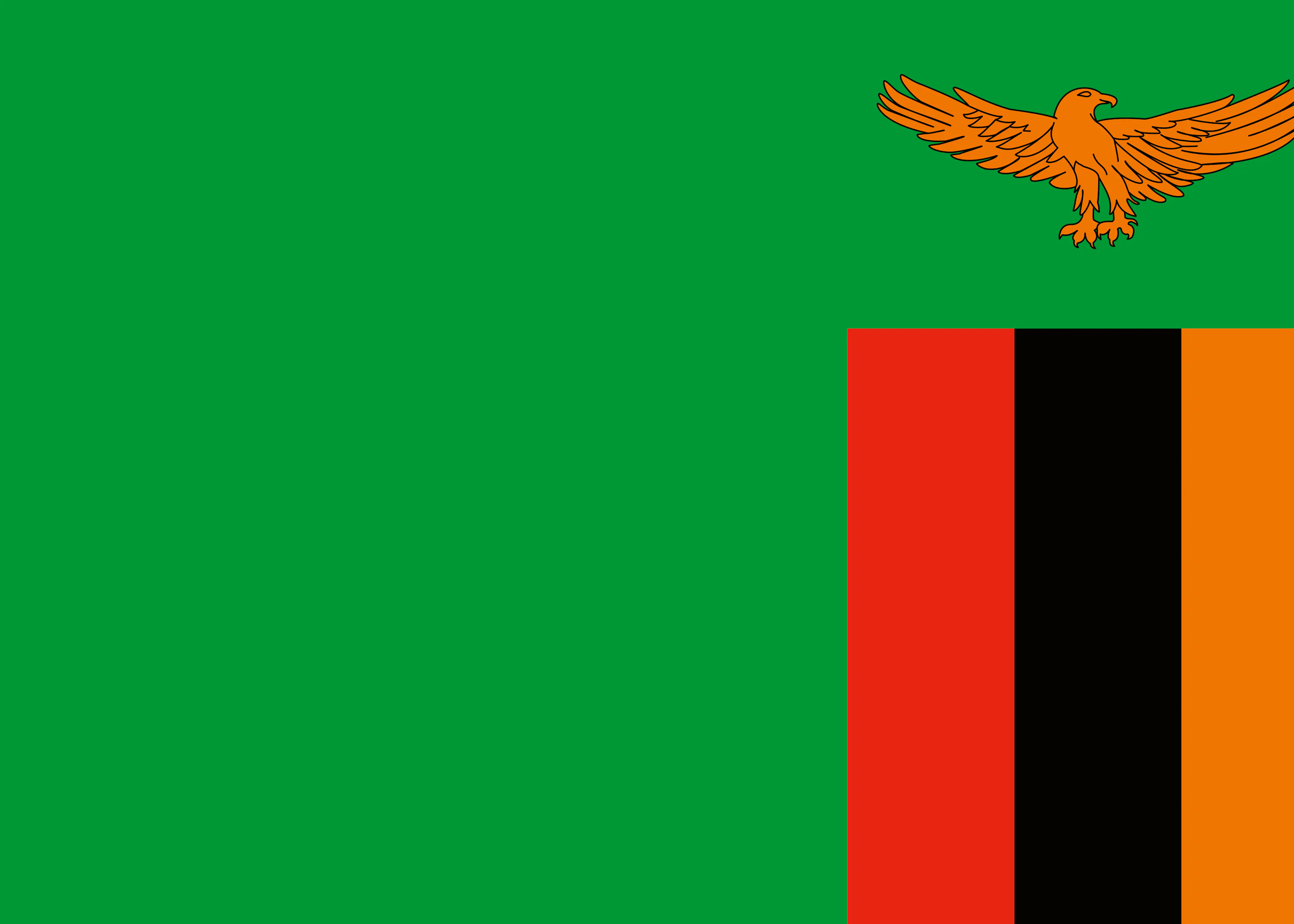 Sambia Flagge Poster 0