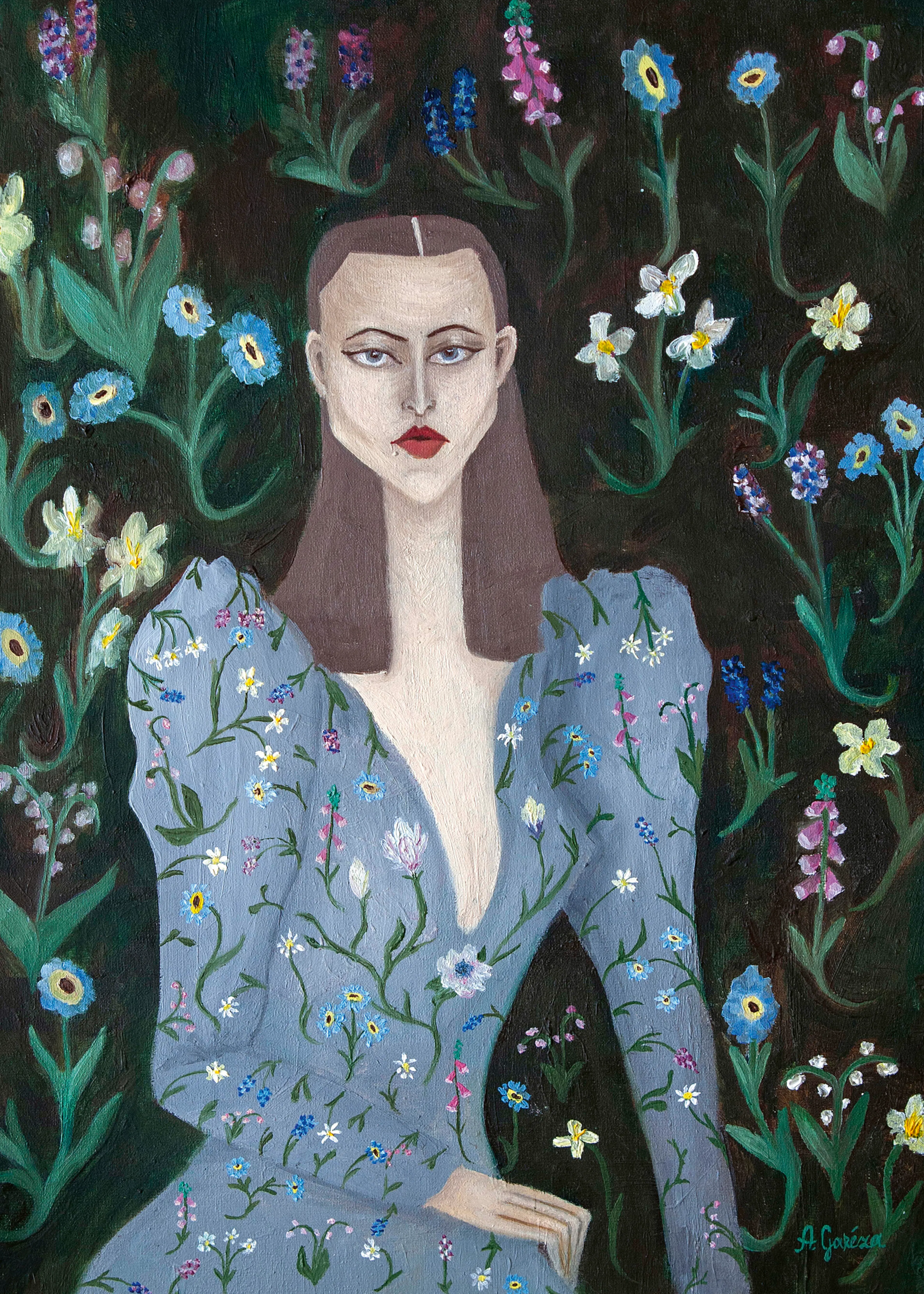 Christina Misuro - Elegant Kvinne Villblomster Plakat 0