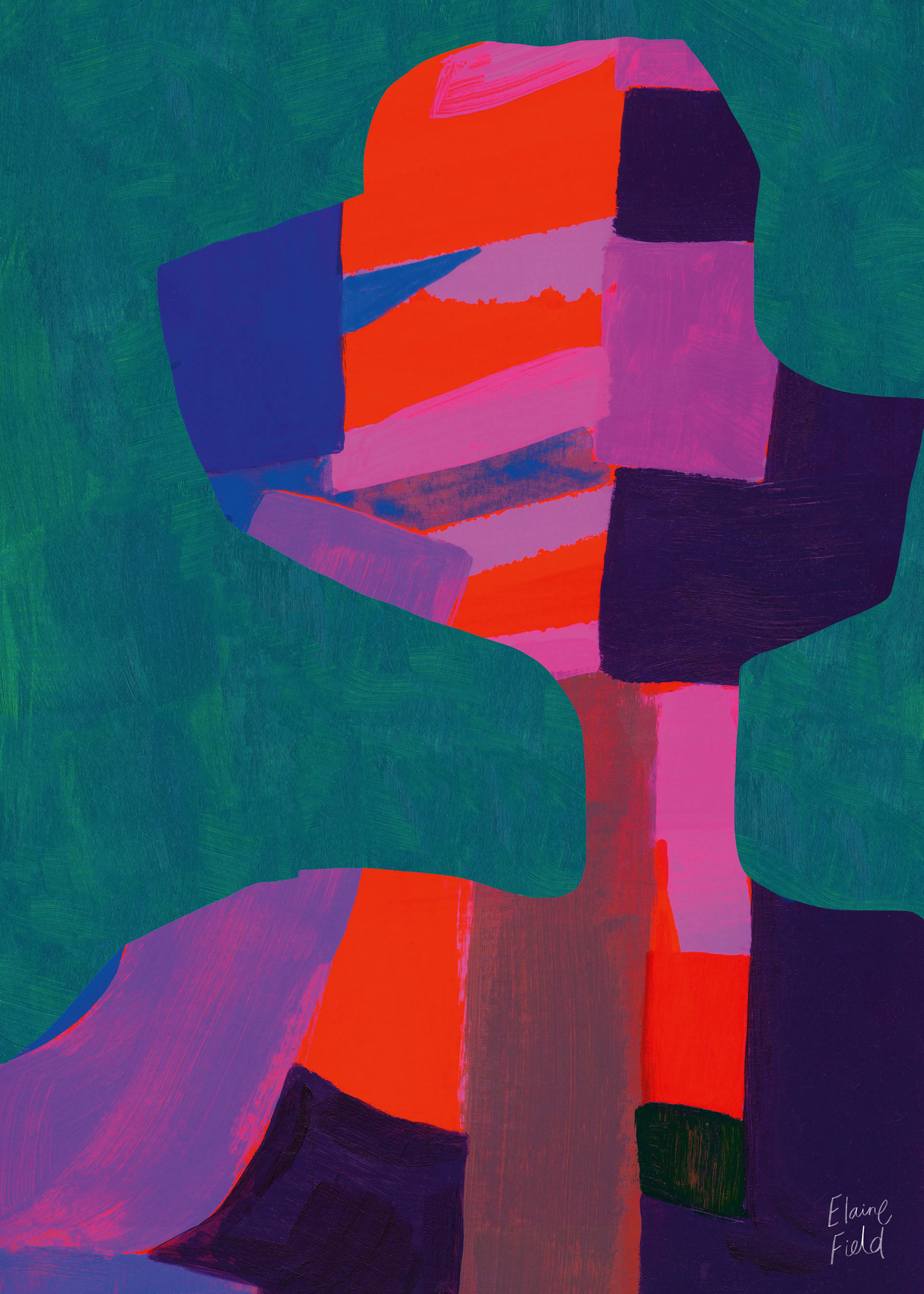 Elaine Field - Livlige Abstrakte Former Plakat 0