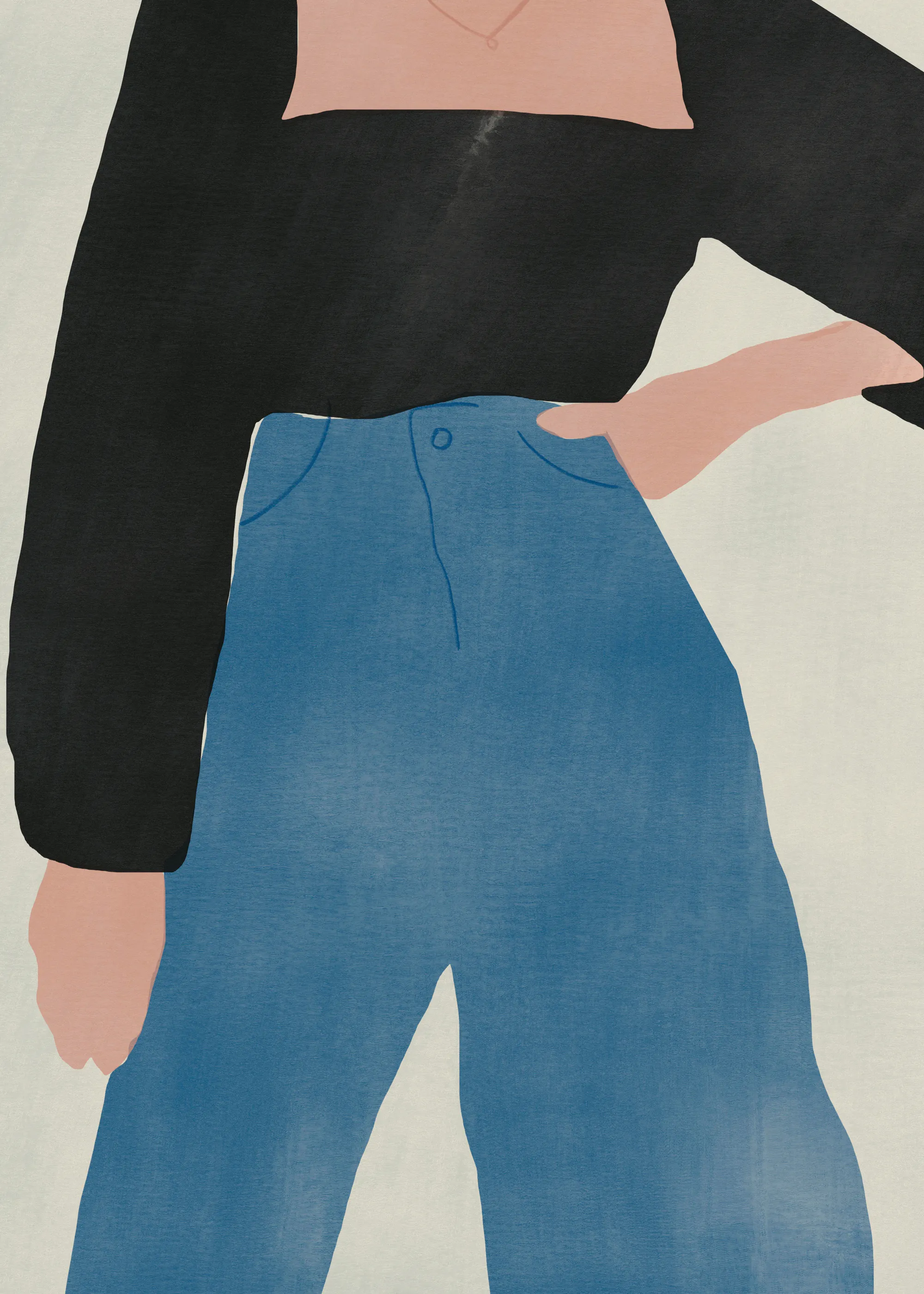 Little Dean - Stilig Kvinne i Jeans Plakat 0