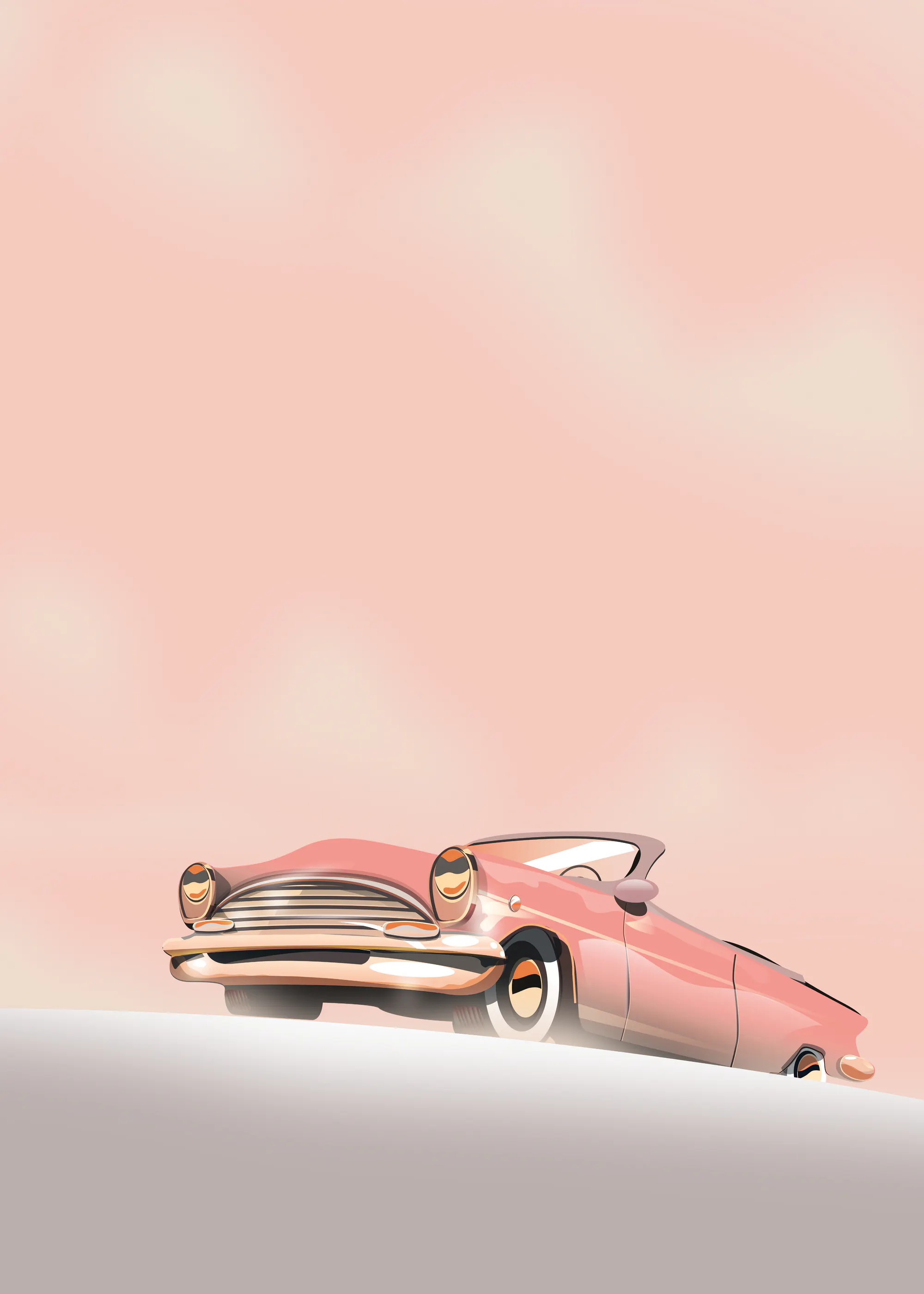 Nicholas - Verträumtes Rosa Cabrio Poster 0