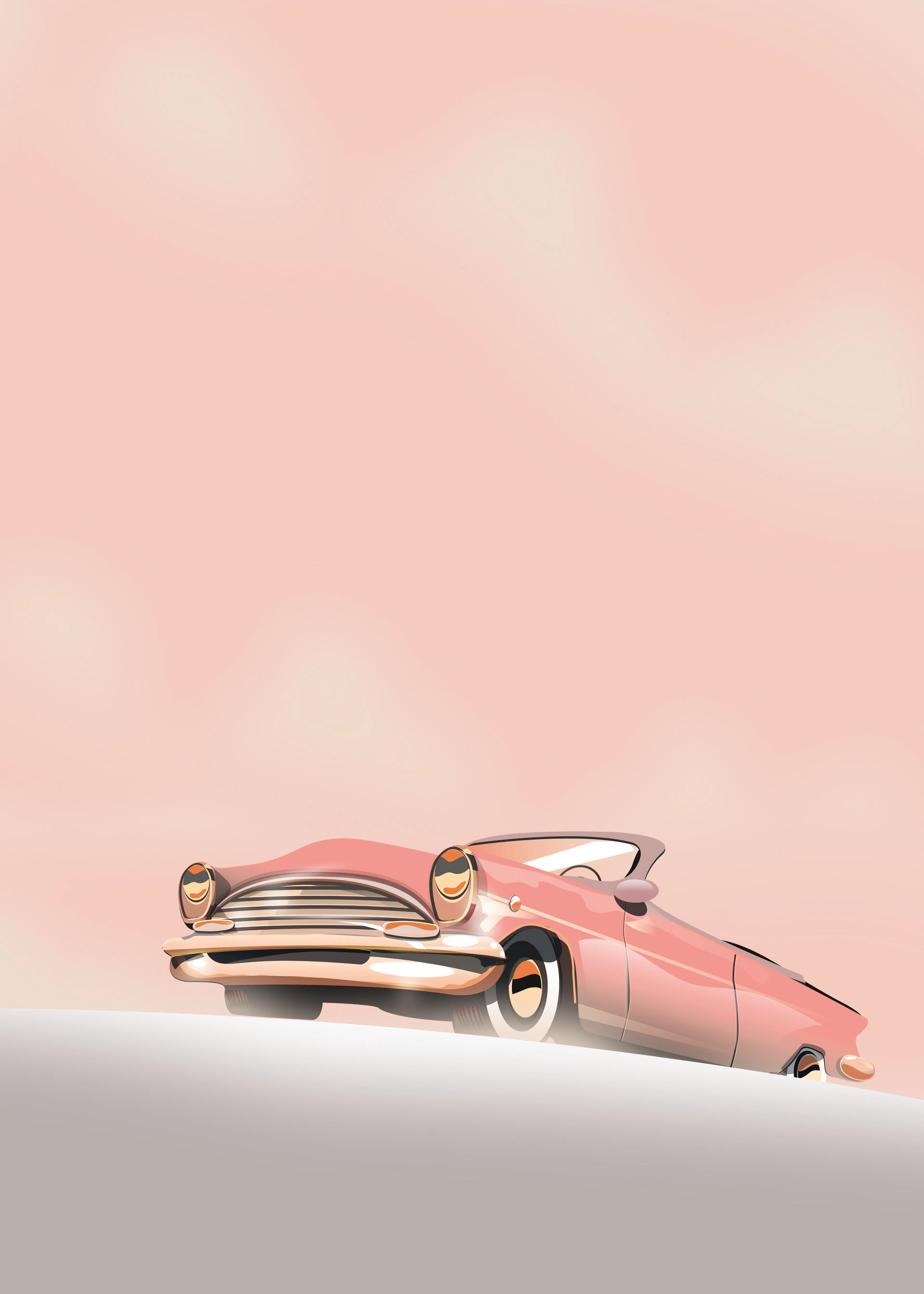 Nicholas - Verträumtes Rosa Cabrio Poster 0