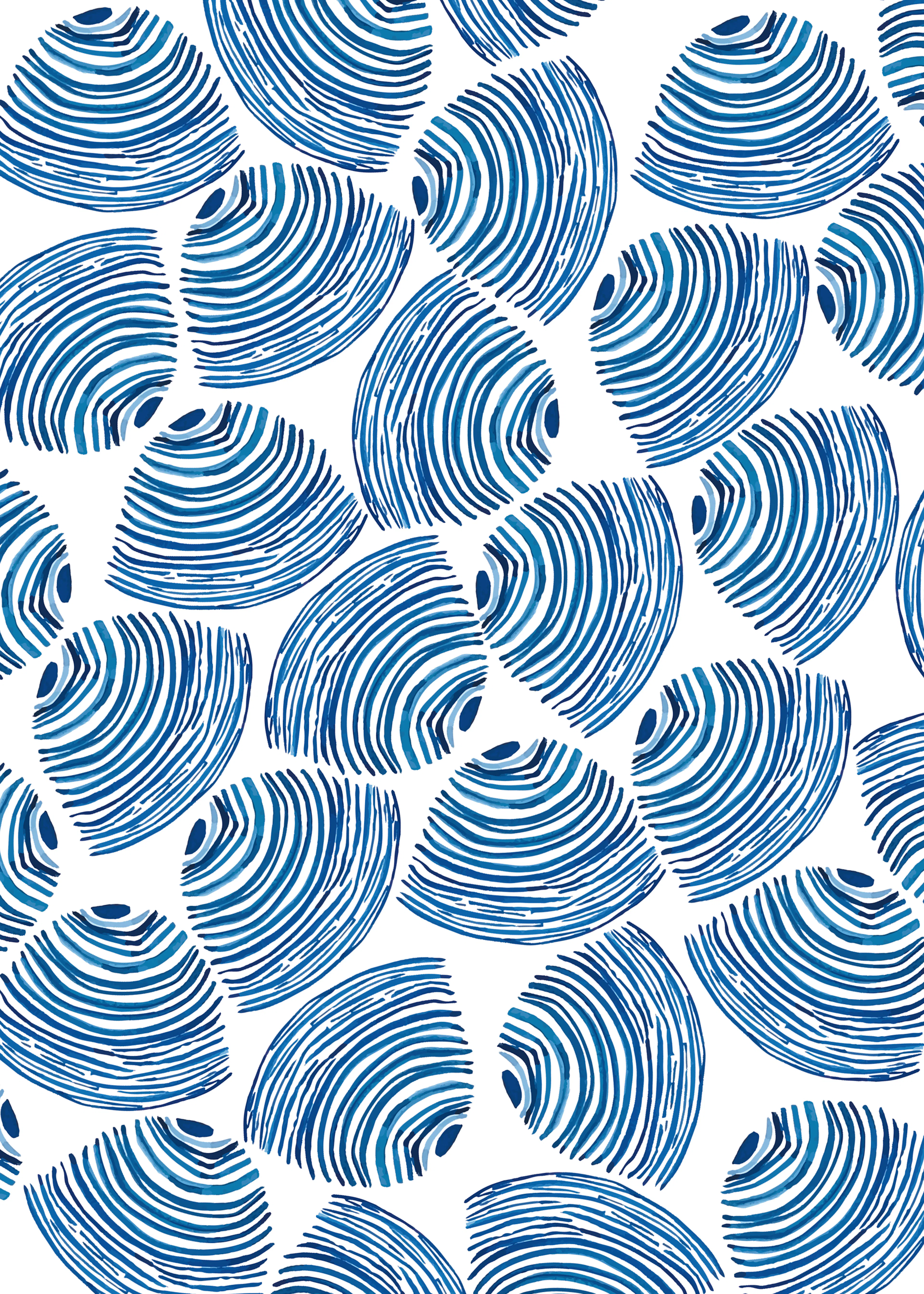 Elizabeth C - Organische Blauwe Patronen Poster 0