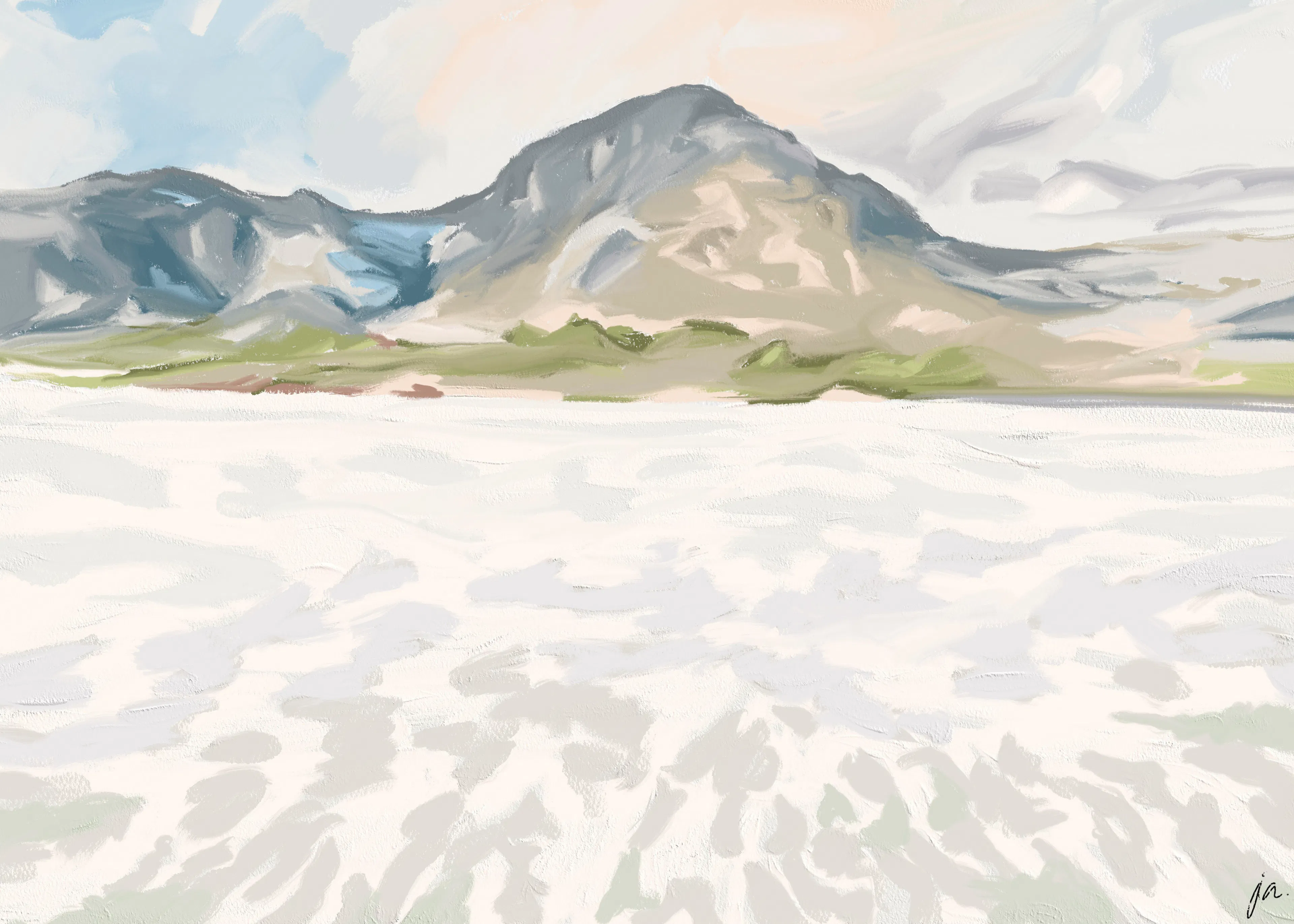 Jenna Alheit - Lac de Montagne Serein en Hiver Poster 0
