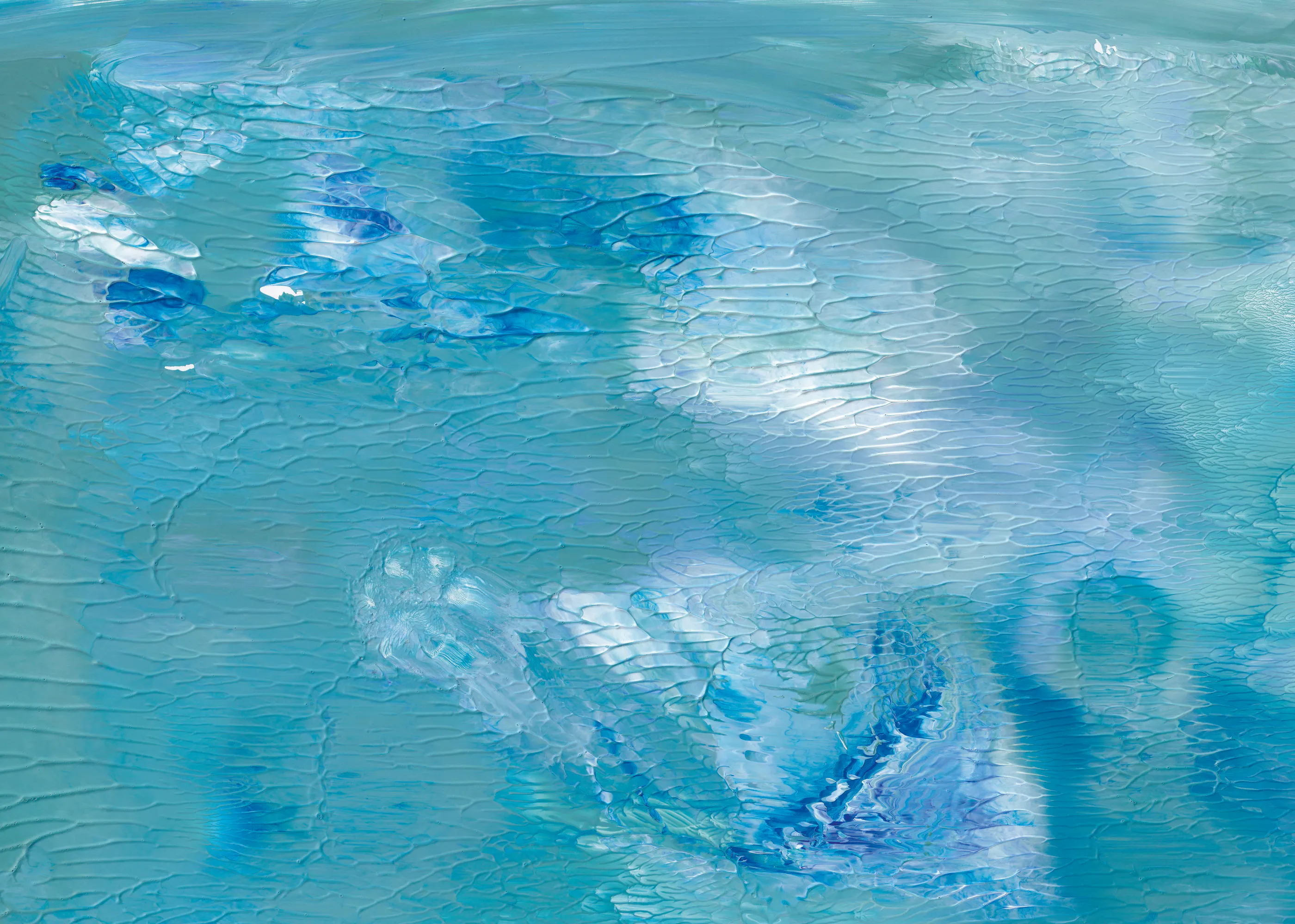 Maira Ribena - Fluid Blue Texture Poster 0