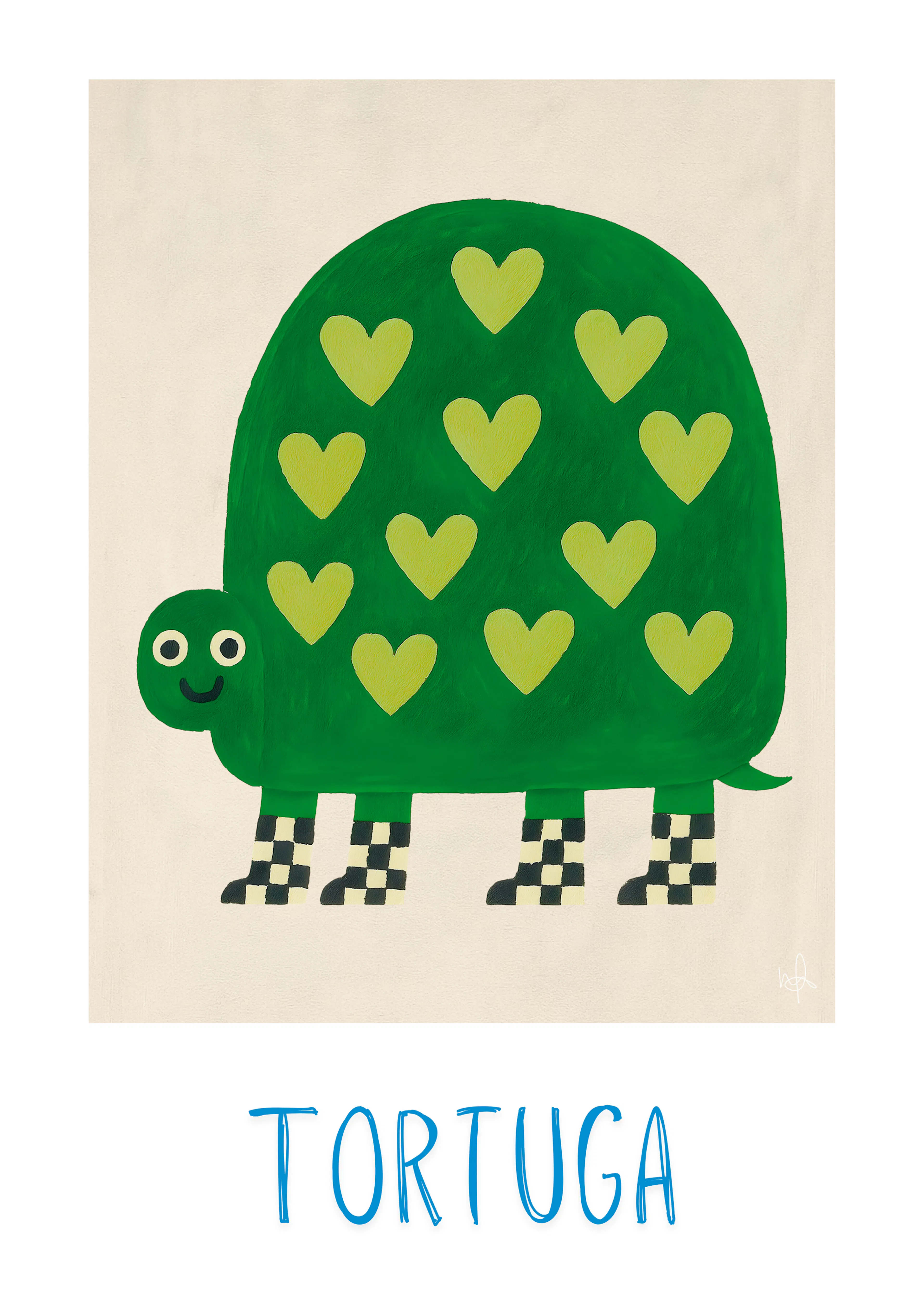Merel Takken - Whimsical Heart Turtle Poster 0