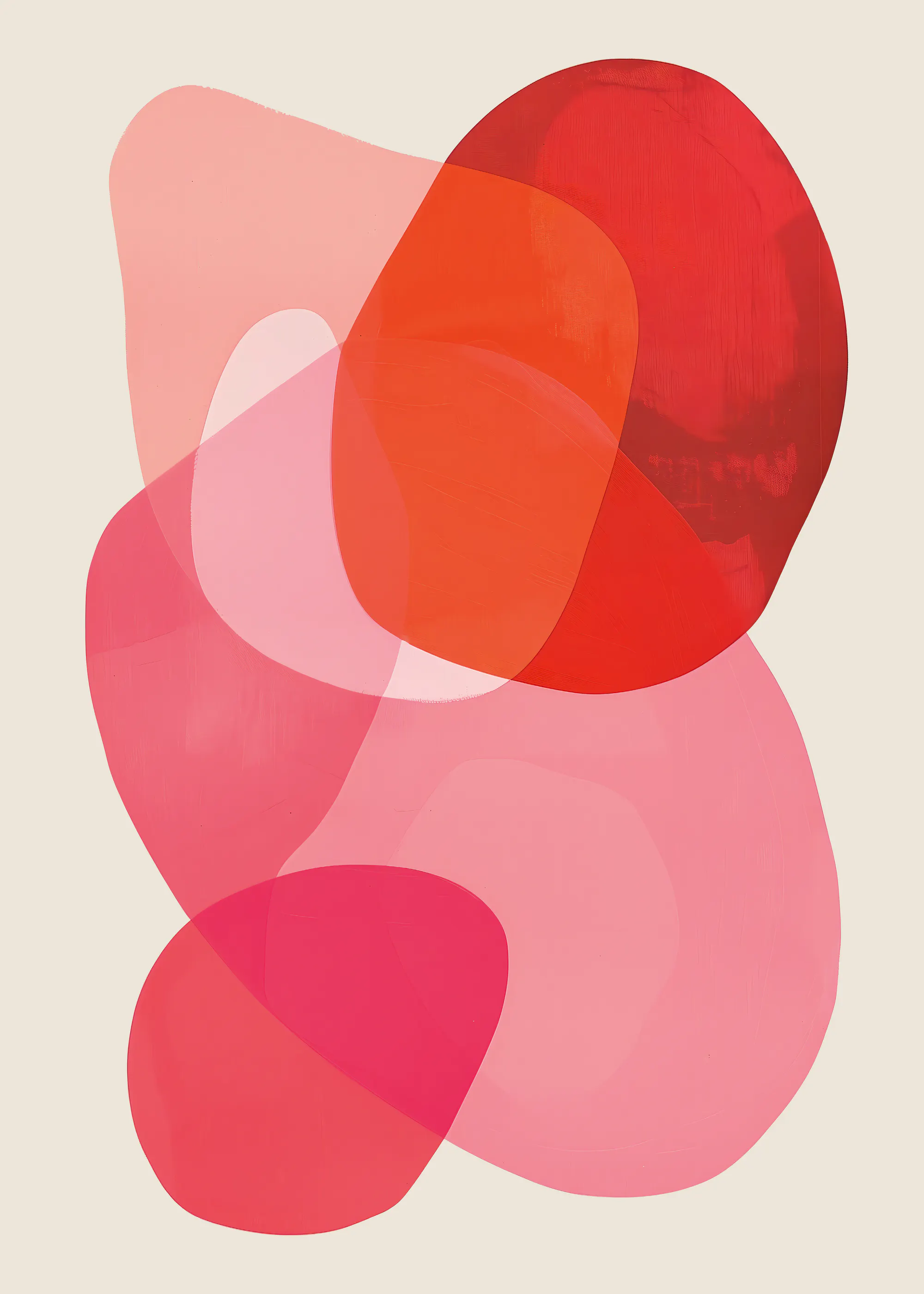 Andreas Magnusson - Fließende Rot-Rosa Formen Poster 0