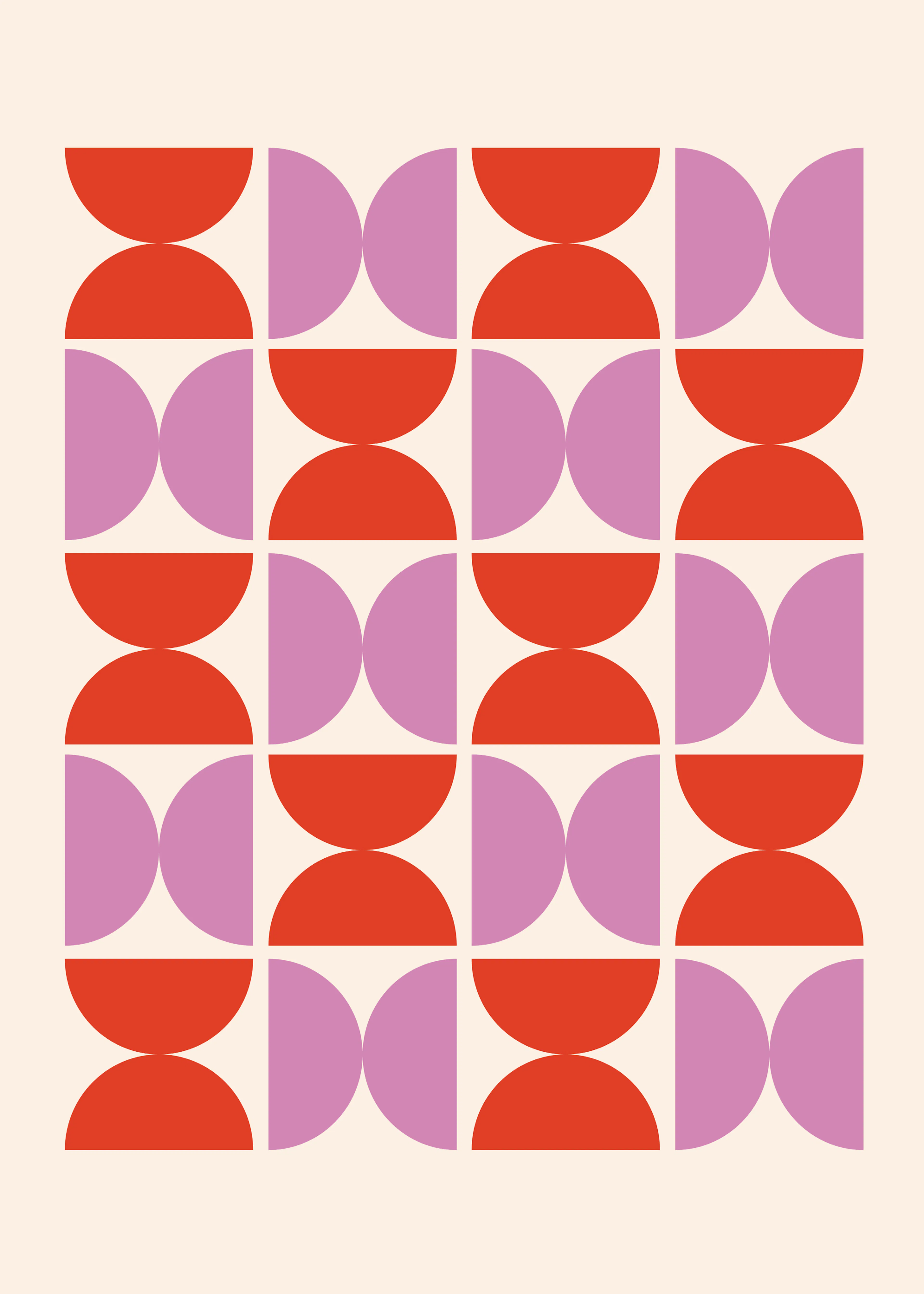 ROSALINDA - Retro Geometrisk Mønster Plakat 0