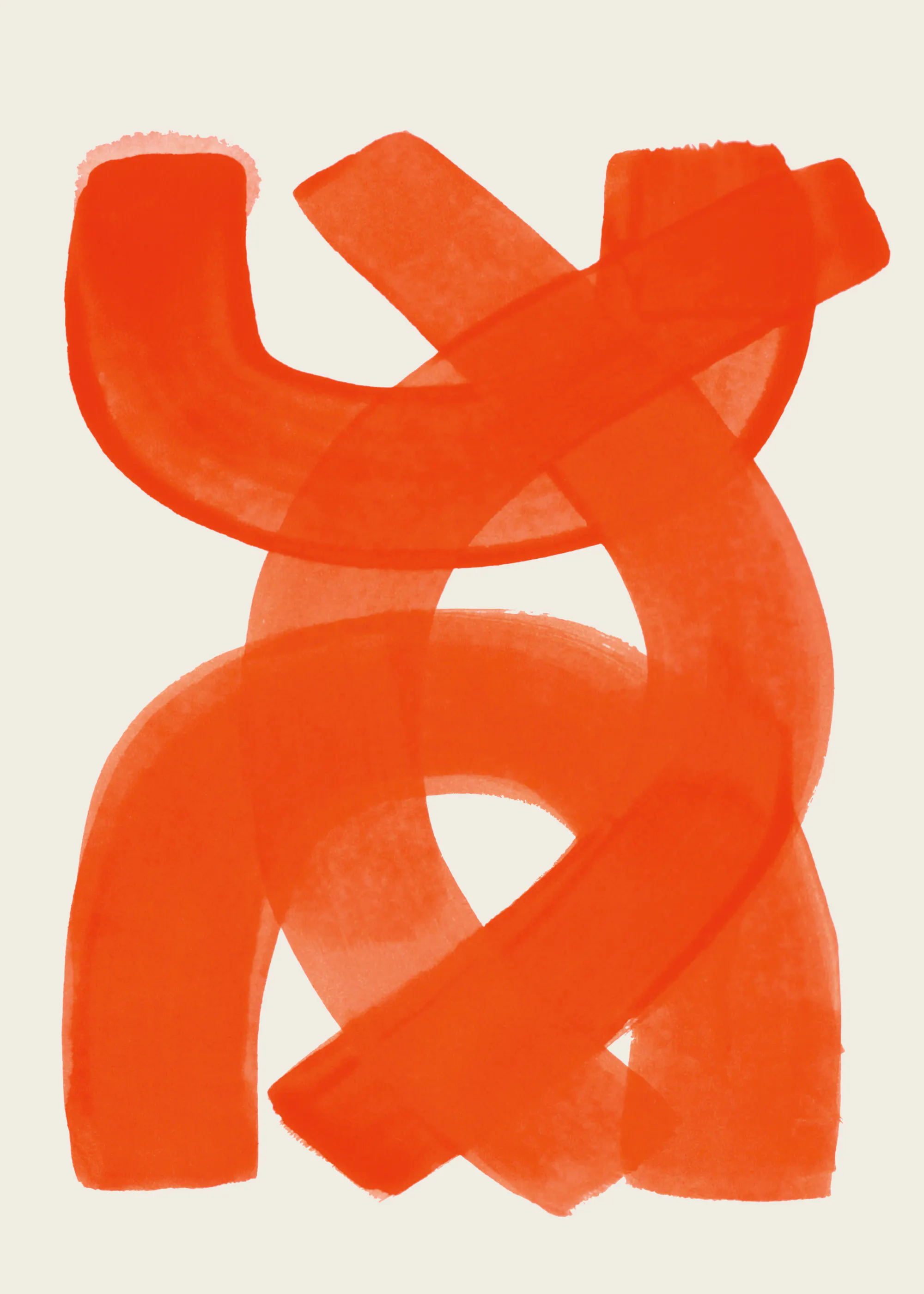 Ejaaz Haniff - Abstraction Orange Vibrante Poster 0