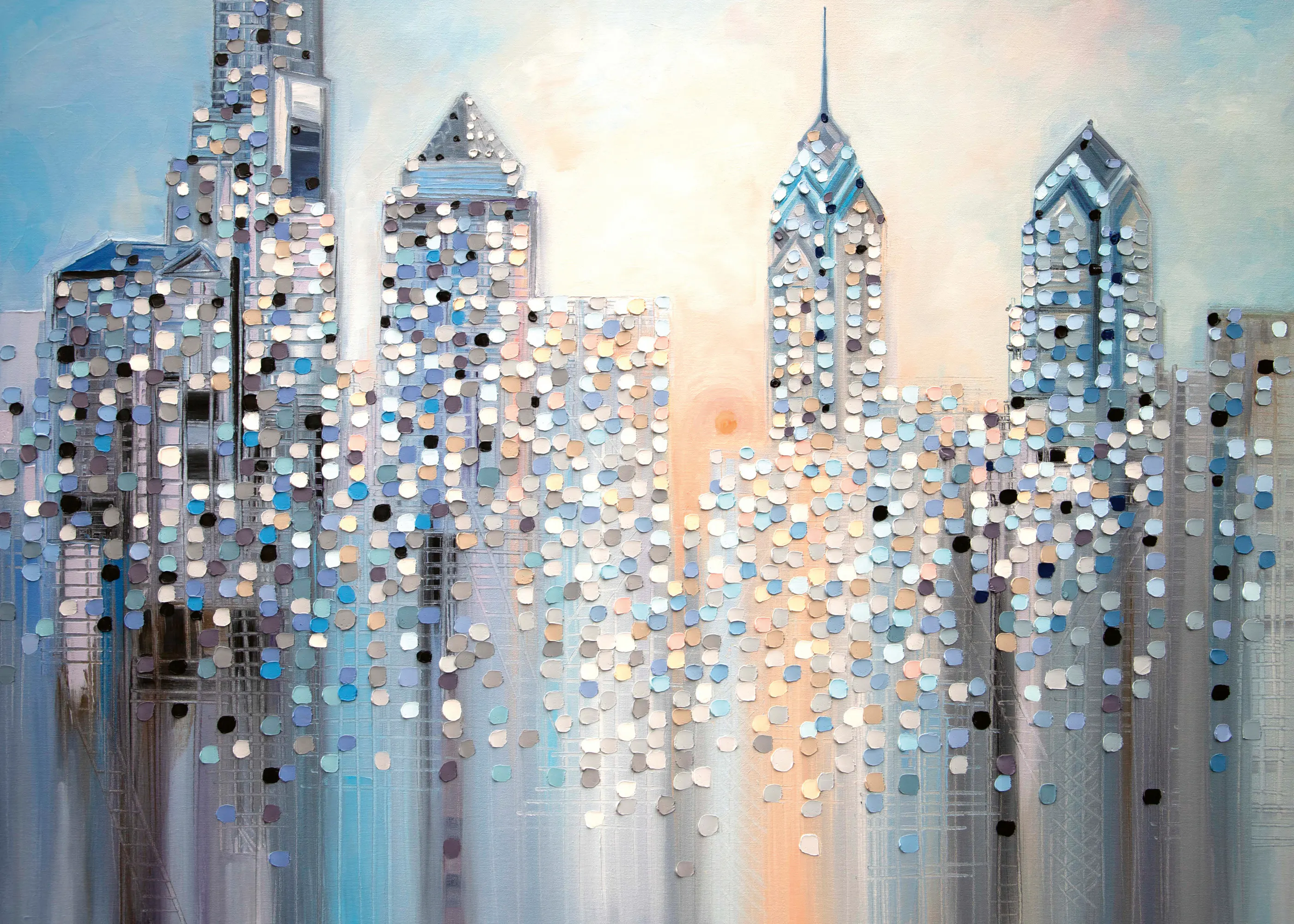 Ekaterina Ermilkina - Sparkling Cityscape Poster 0