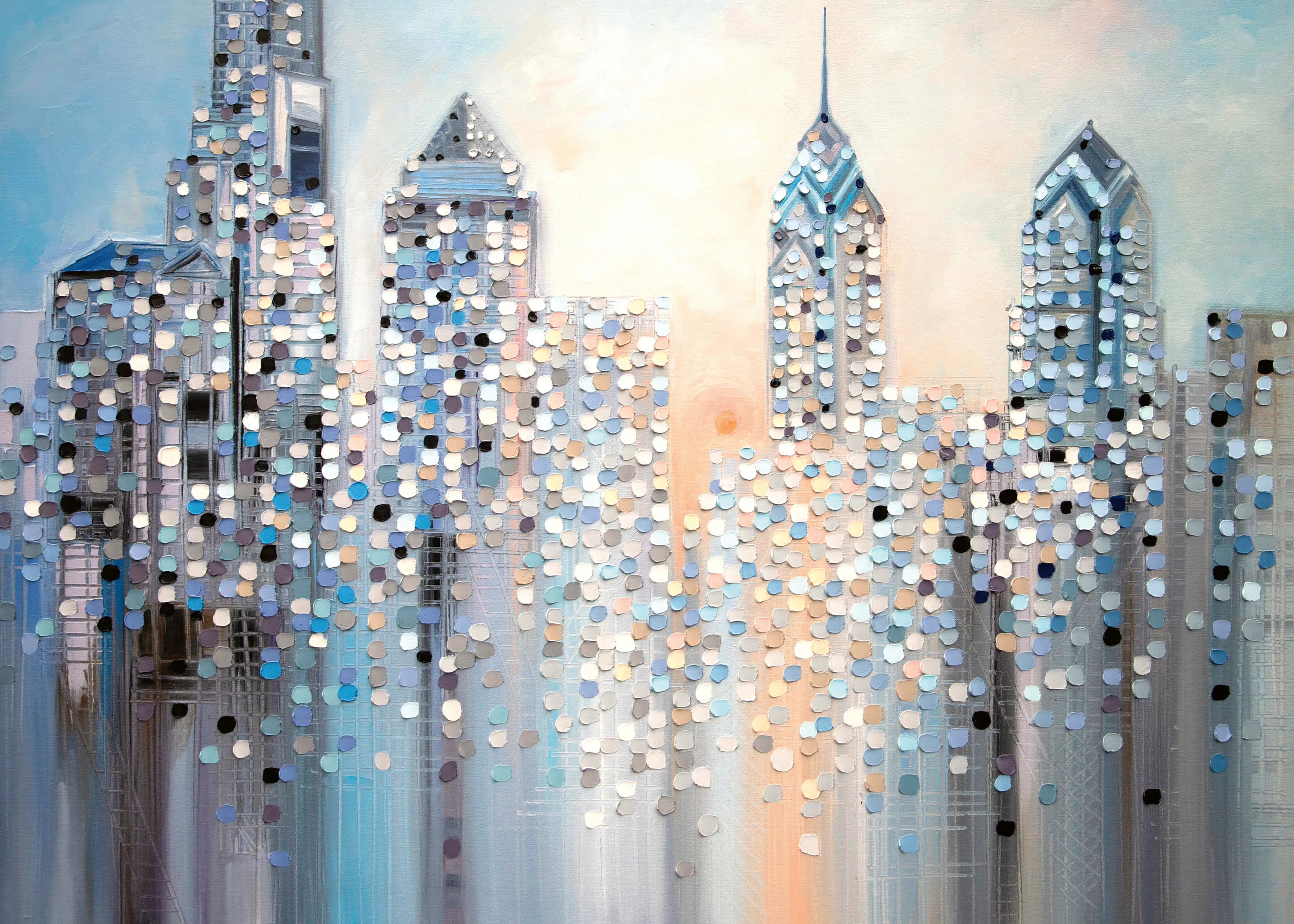 Ekaterina Ermilkina - Sparkling Cityscape Poster 0