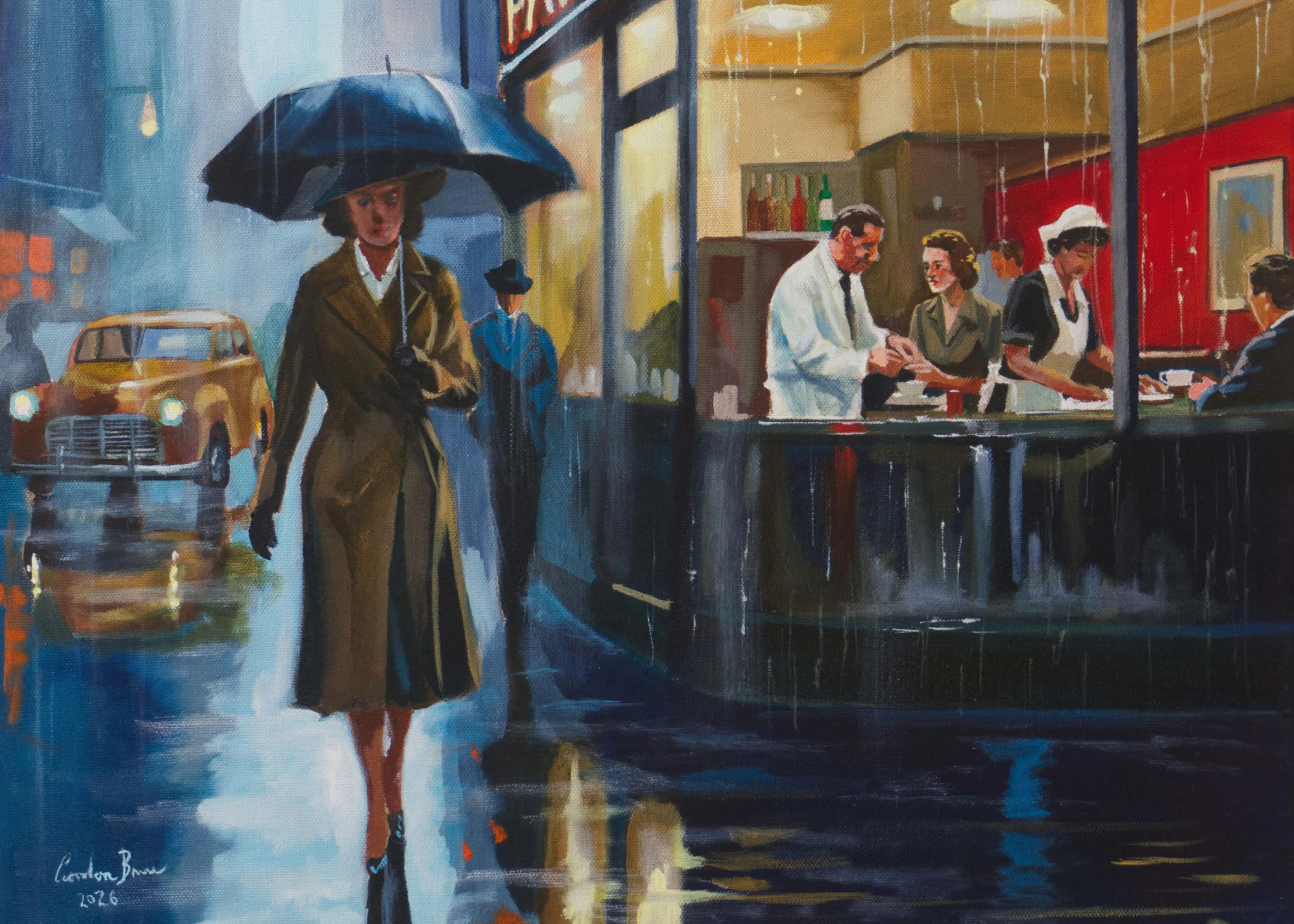 Gordon Bruce - Rainy City Cafe Poster 0