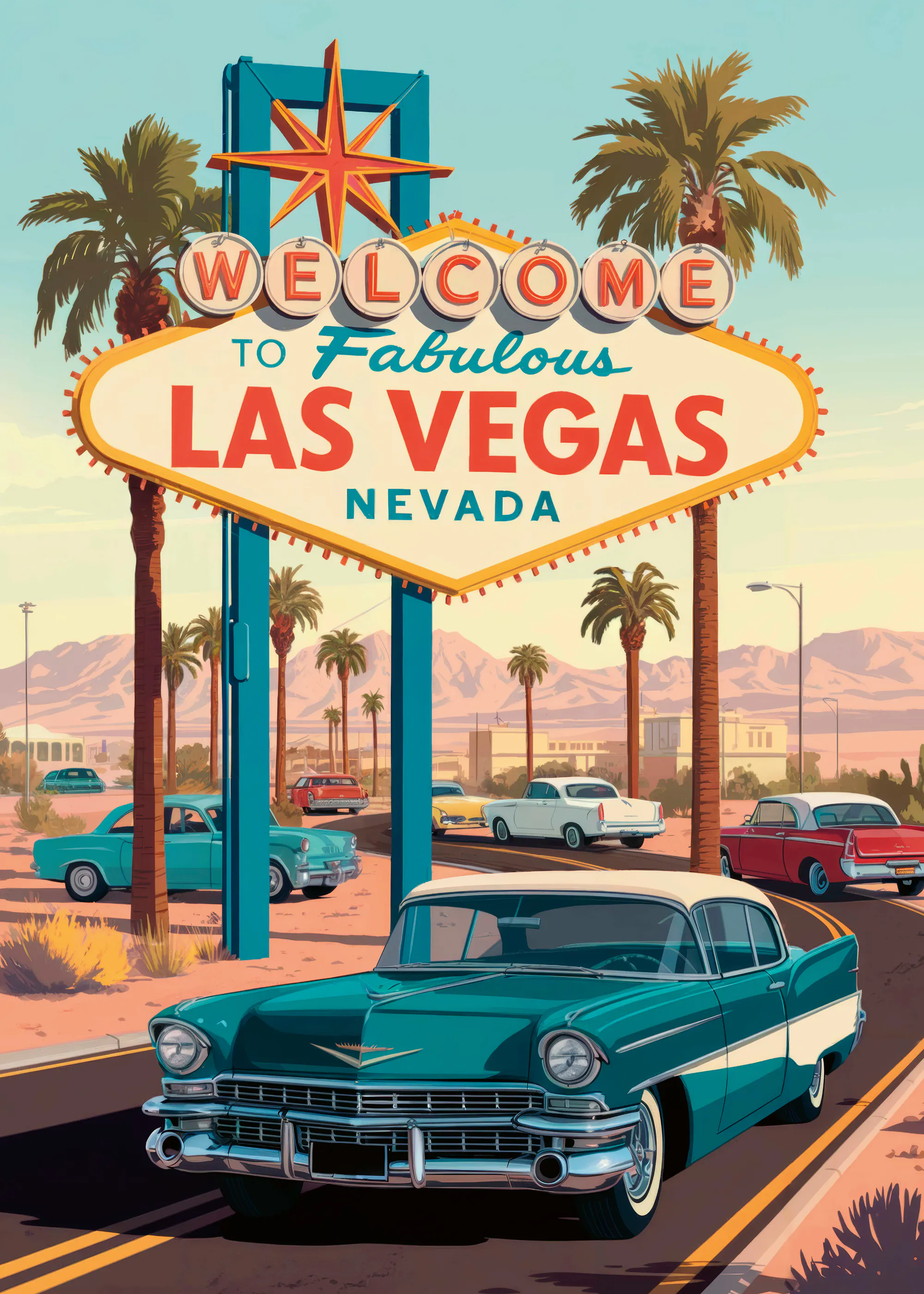 Andreas Magnusson - Ikonisches Las Vegas Willkommen Poster 0