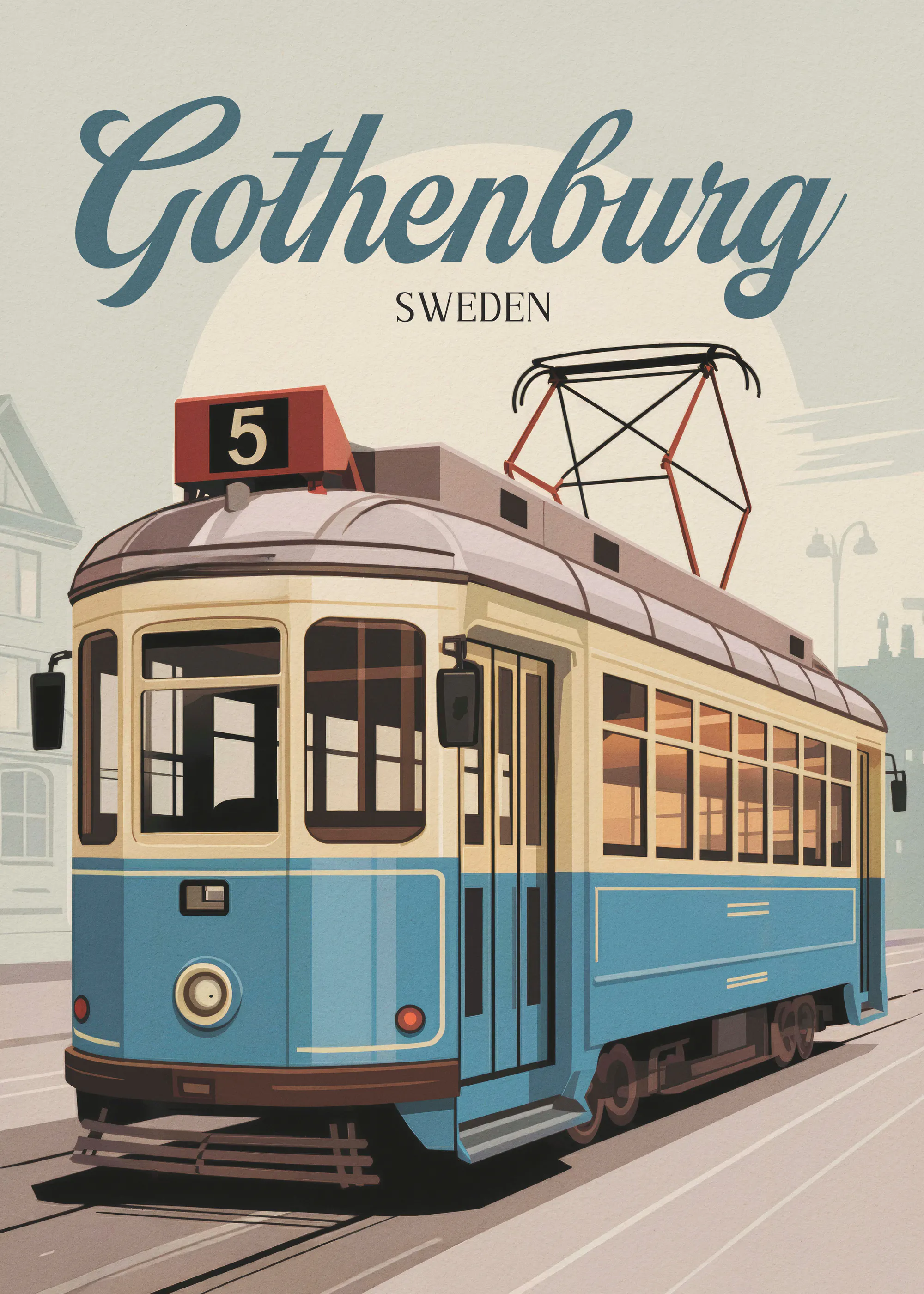 Andreas Magnusson - Göteborg Vintage Straßenbahn Poster 0
