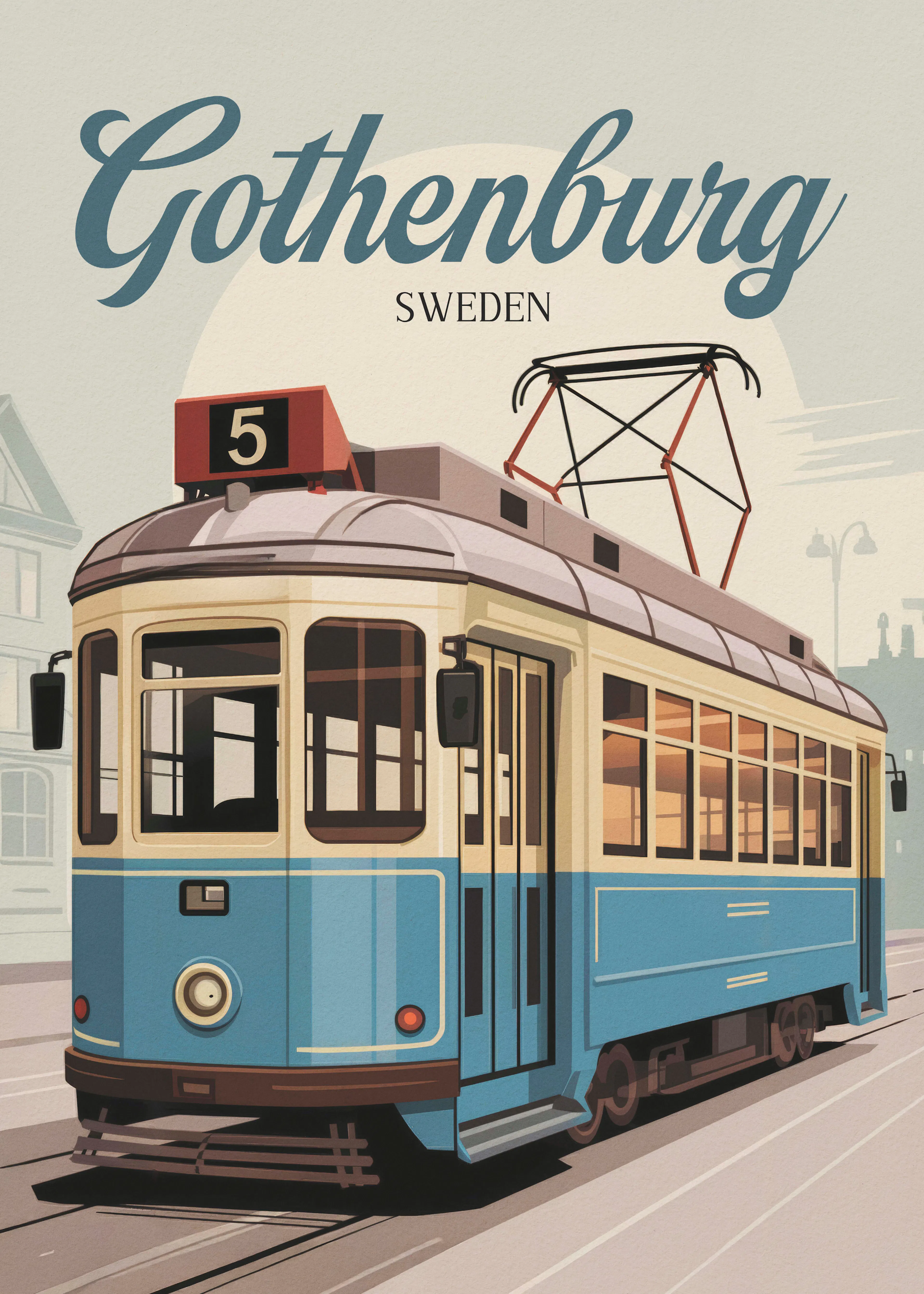 Andreas Magnusson - Göteborg Vintage Straßenbahn Poster 0