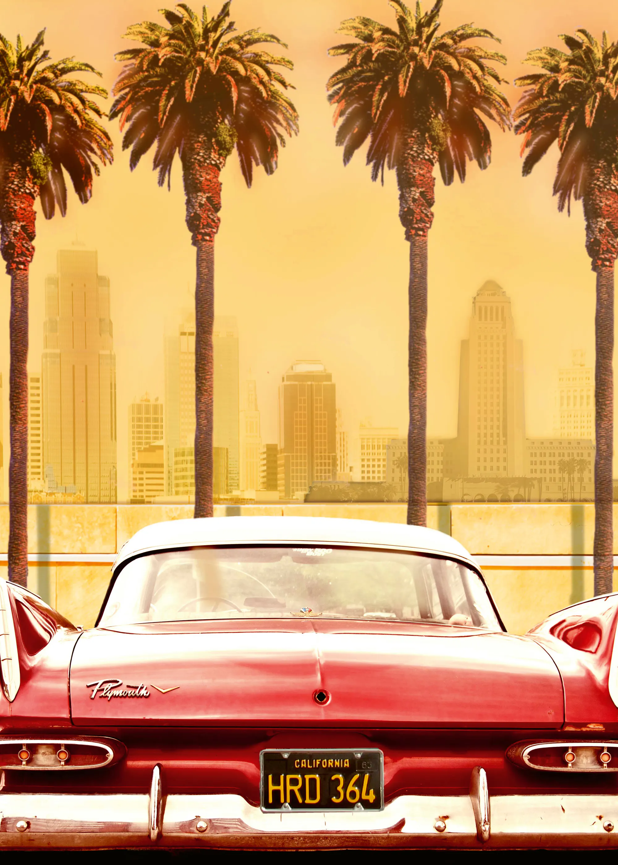 LARRY BUTTERWORTH - Vintage Drive City Palms Plakat 0
