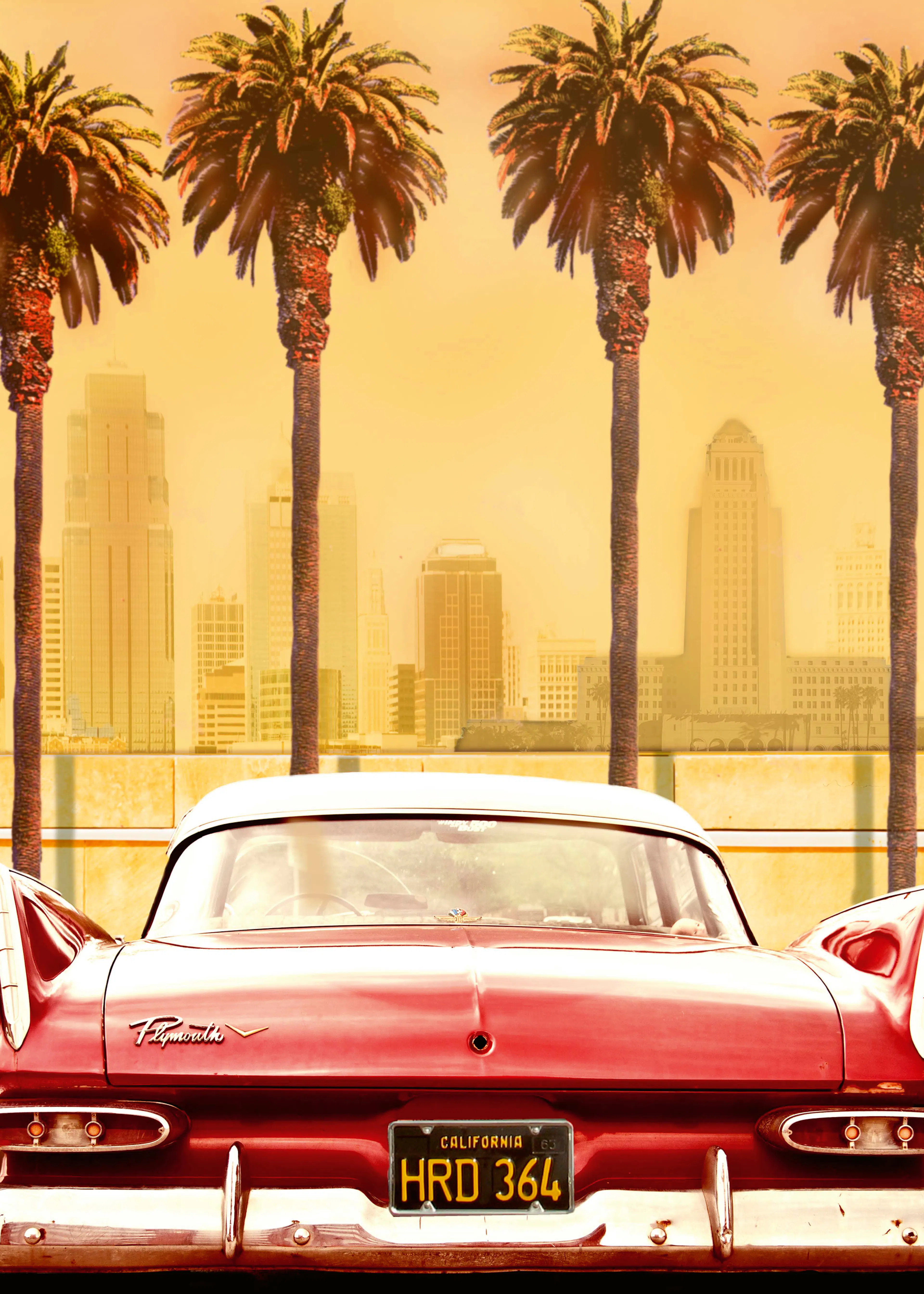 LARRY BUTTERWORTH - Vintage Drive City Palms Plakat 0