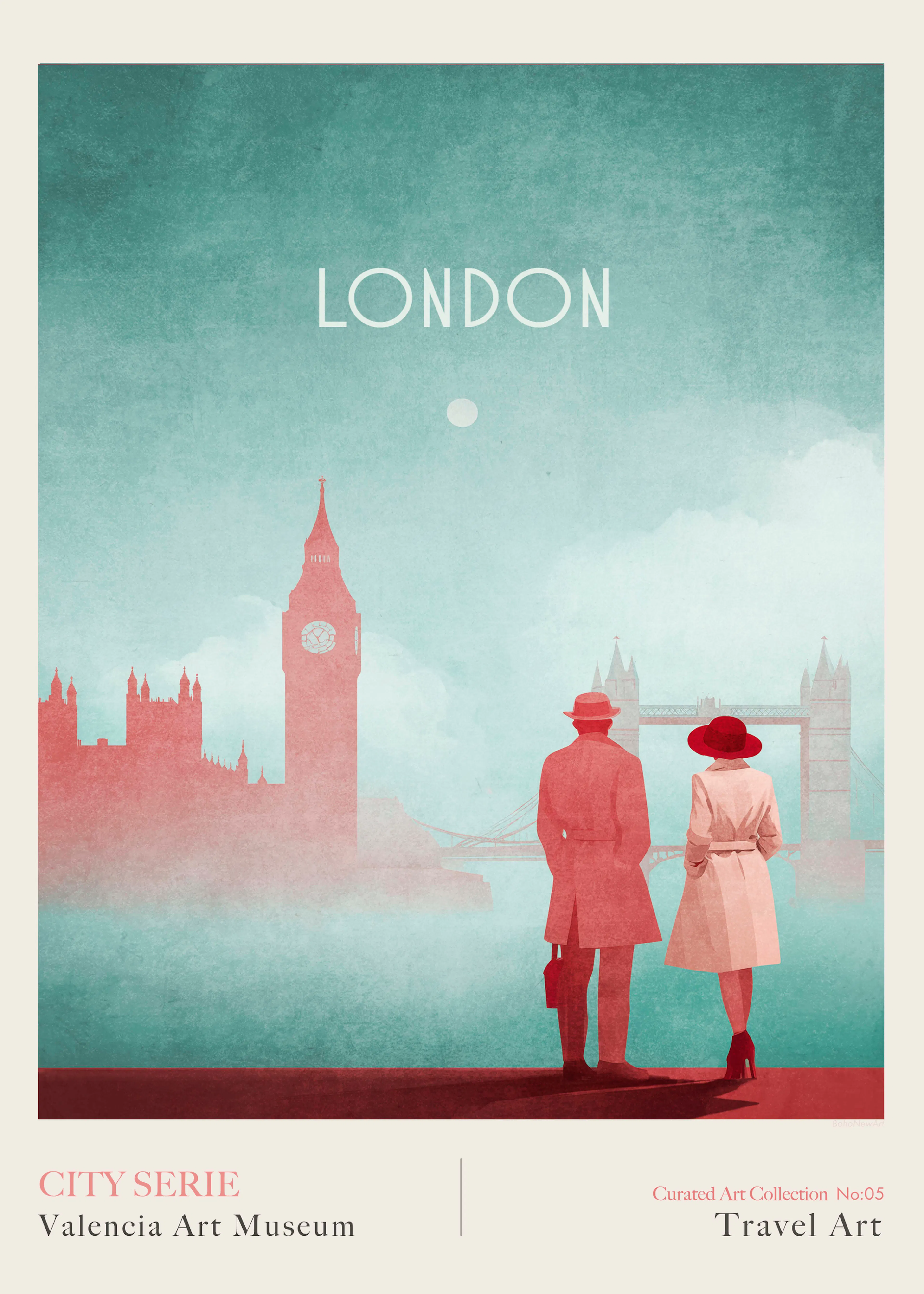 Emel Tunaboylu - London - Big Ben and Tower Bridge Print 0