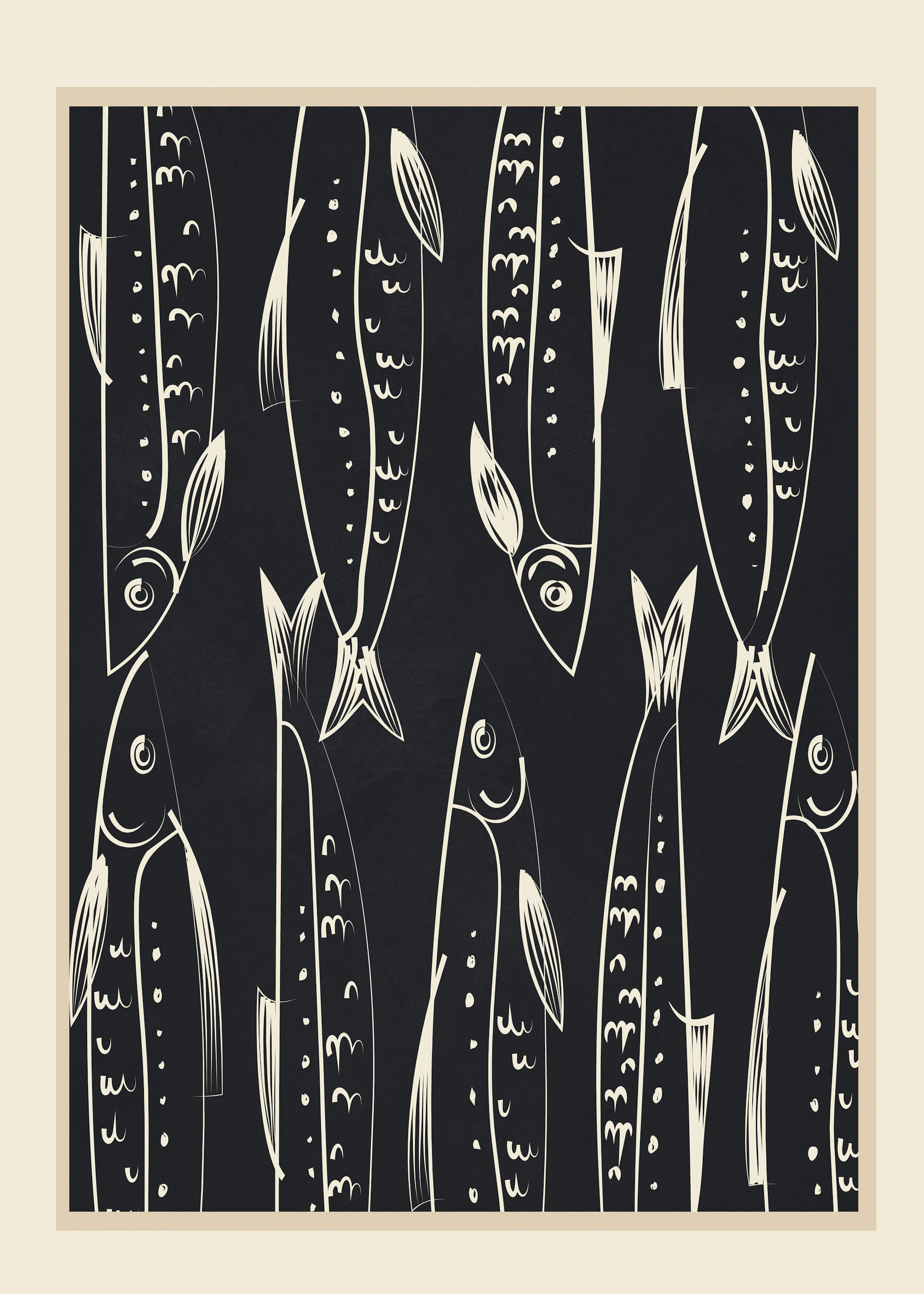 Flow Line - Model Grafic cu Sardine Poster 0