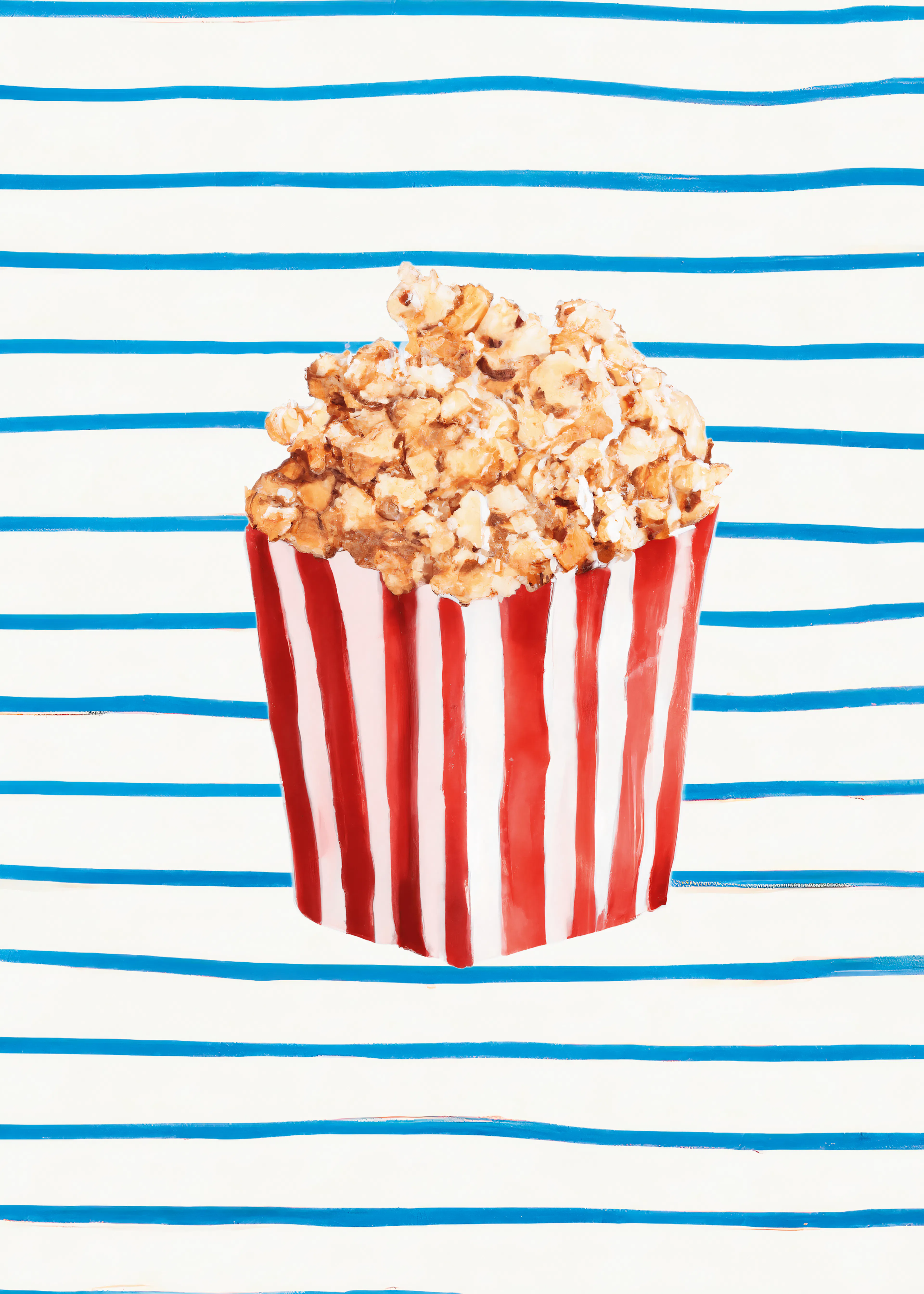 Merel Takken - Red Striped Popcorn Poster 0