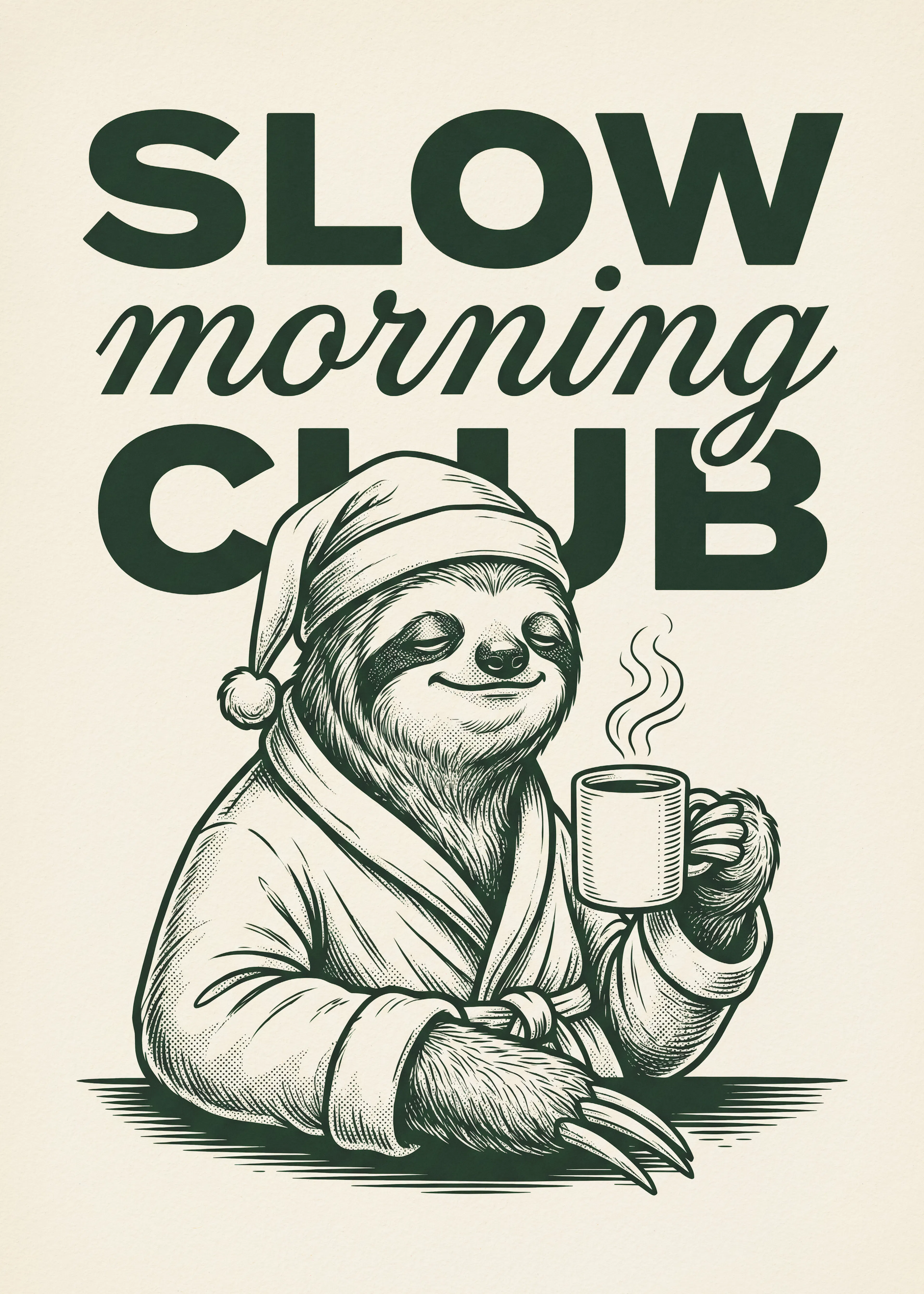 Andreas Magnusson - Slow Morning Club Faultier Poster 0