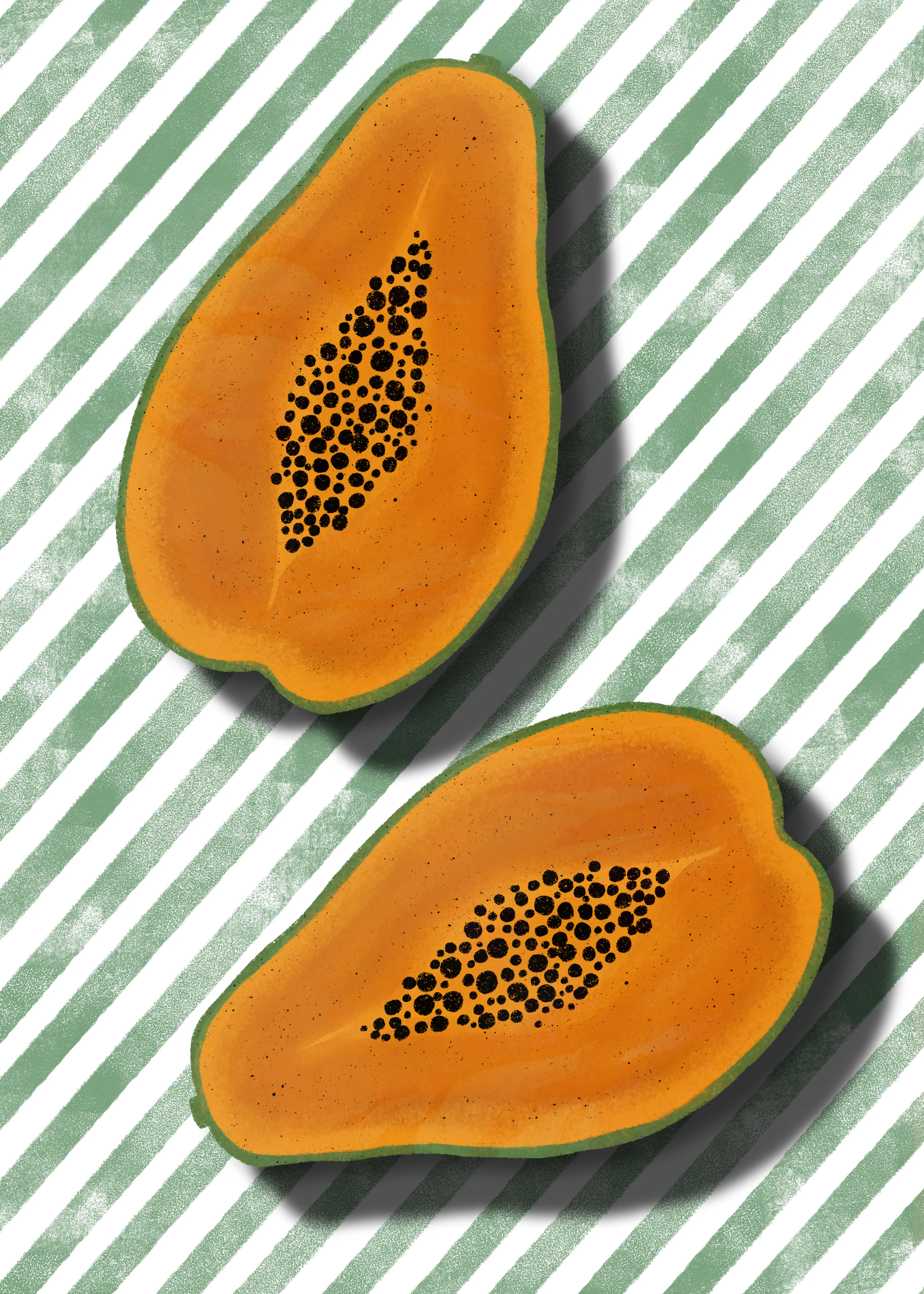 EMELIEmaria - Livlige Papaya Halvdele Plakat 0