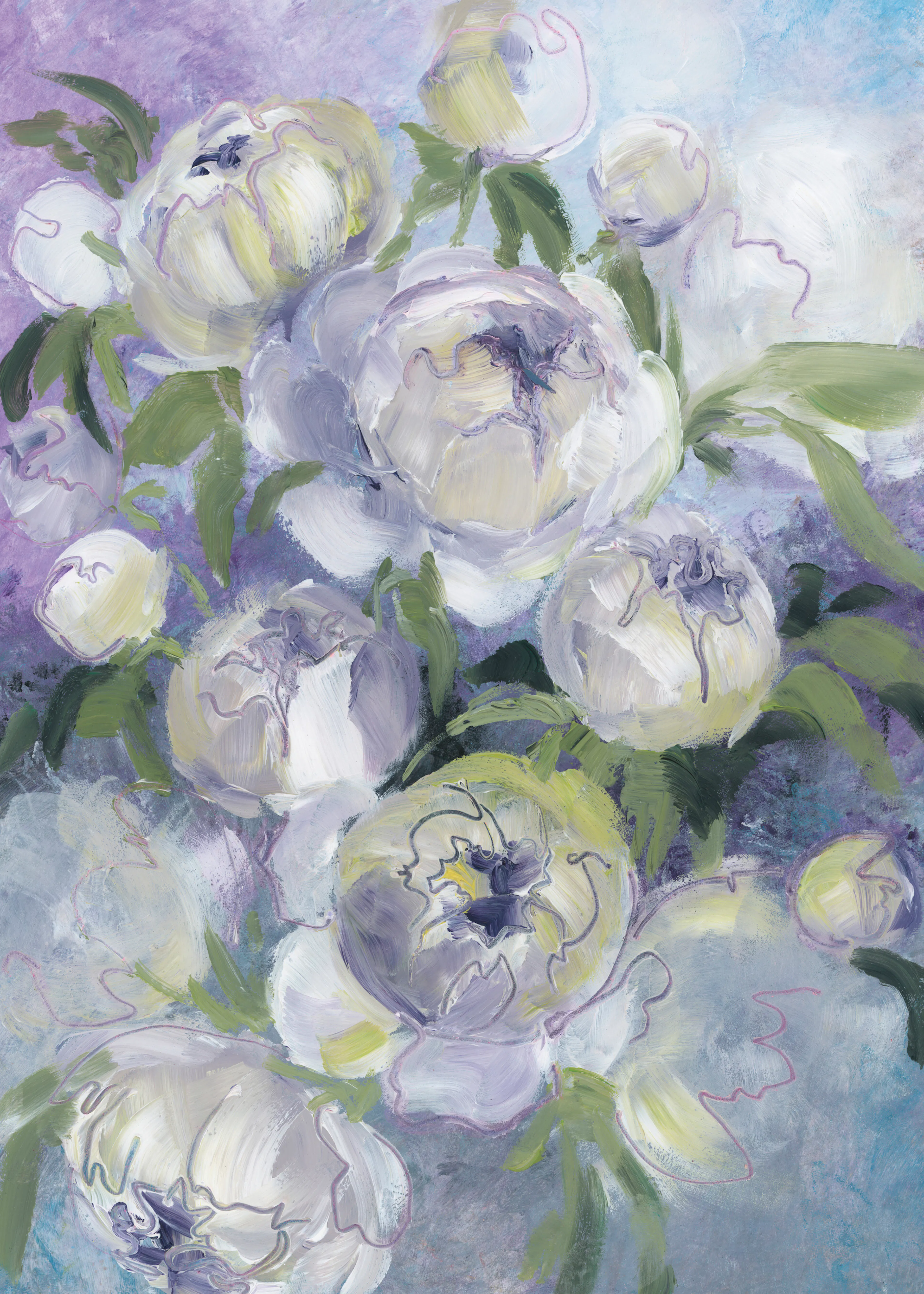 Rosana Laiz Blursbyai - Bløde Pæonblomster Plakat 0