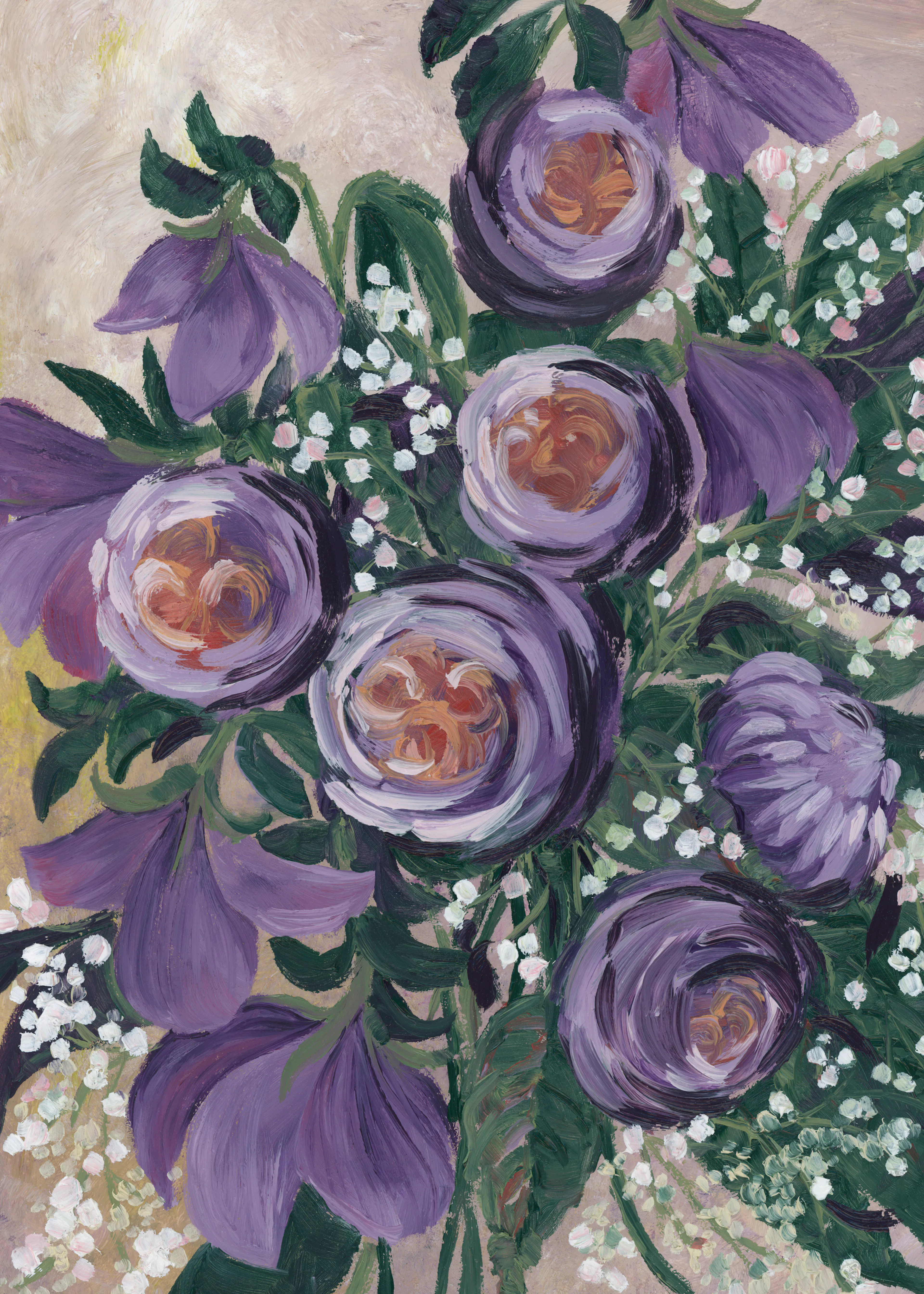 Rosana Laiz Blursbyai - Bløde Lilla Blomster Plakat 0