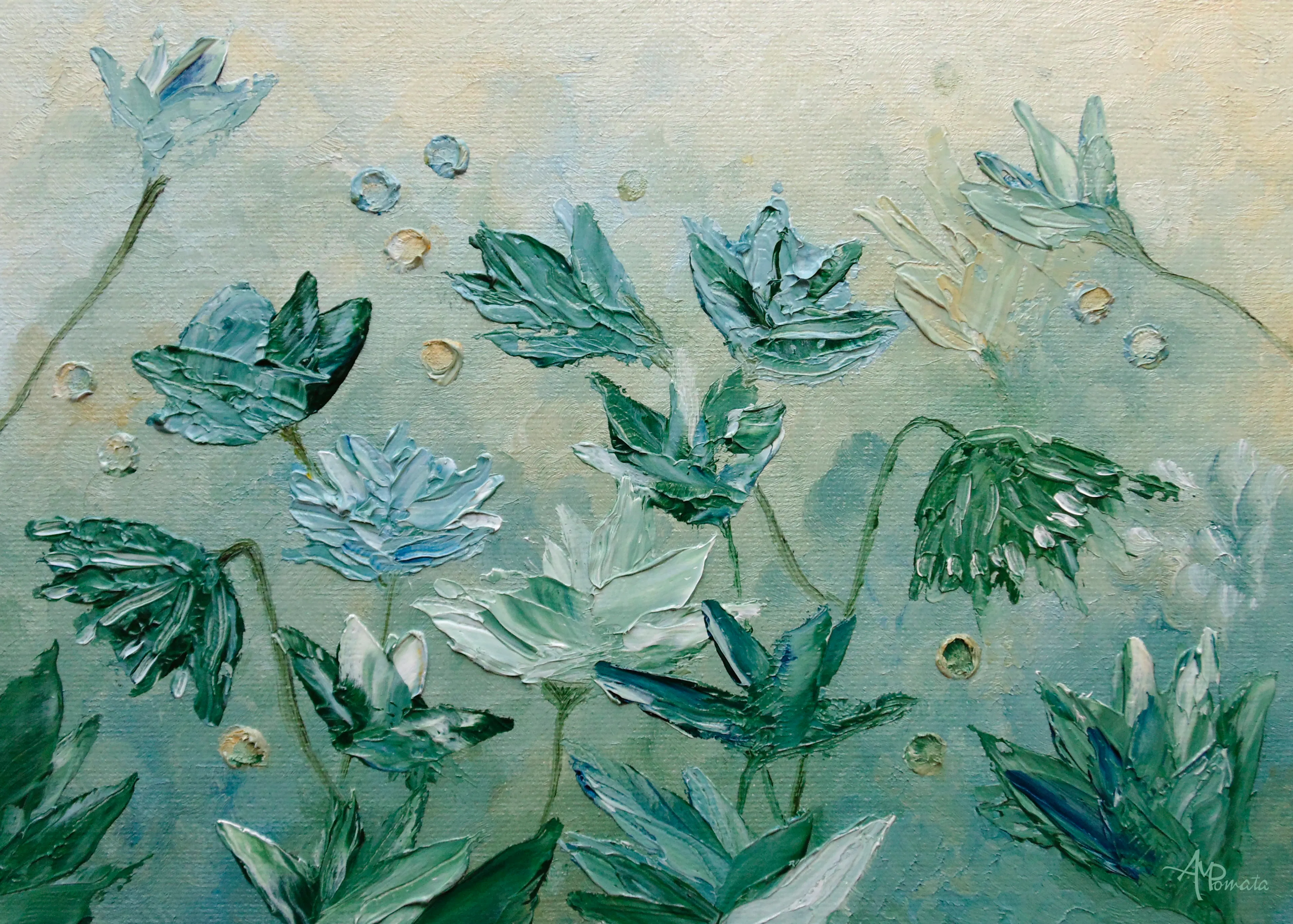 Angeles M. Pomata - Vandhave Blomster Plakat 0