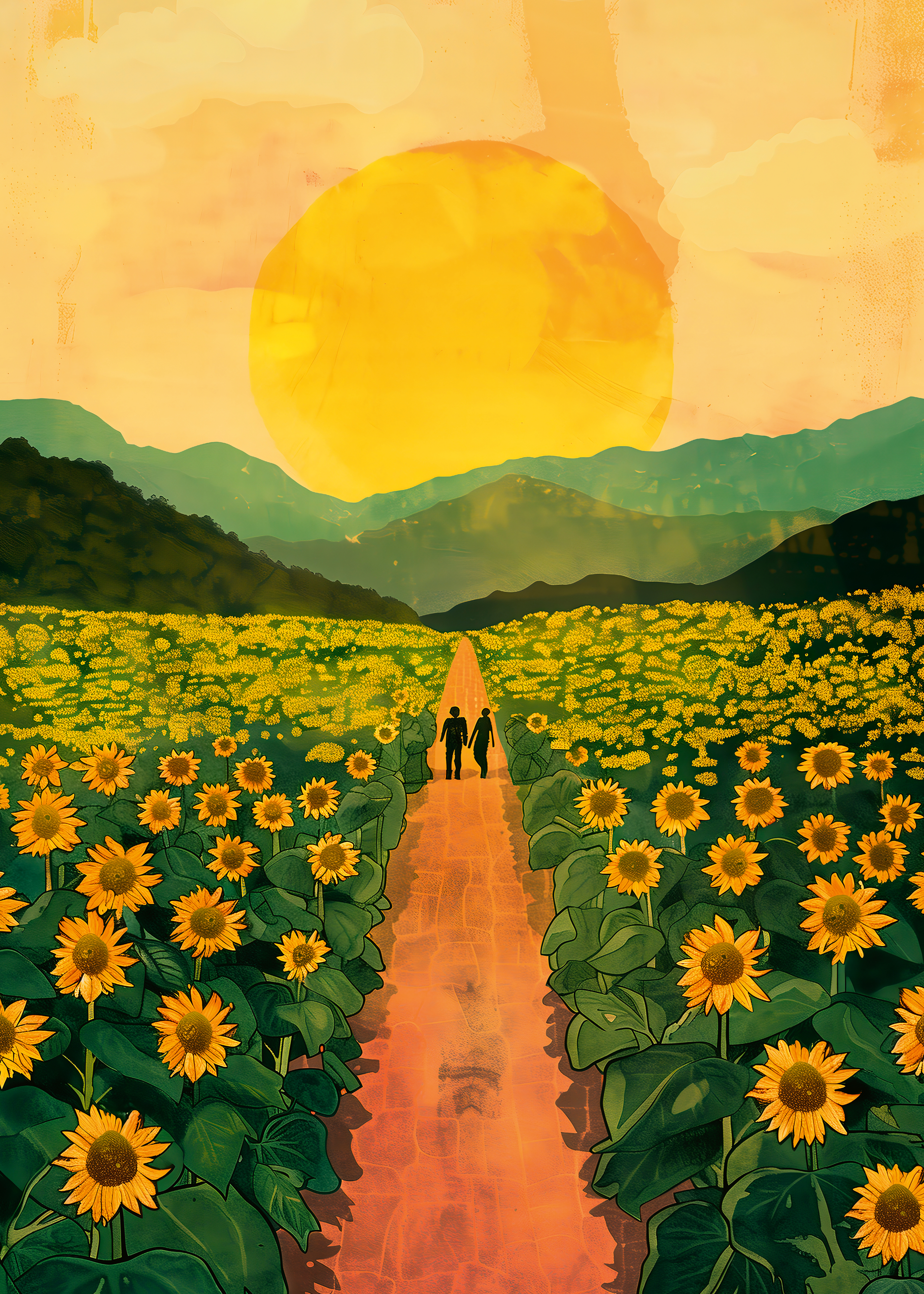 Andreas Magnusson - Romantic Sunflower Journey Poster