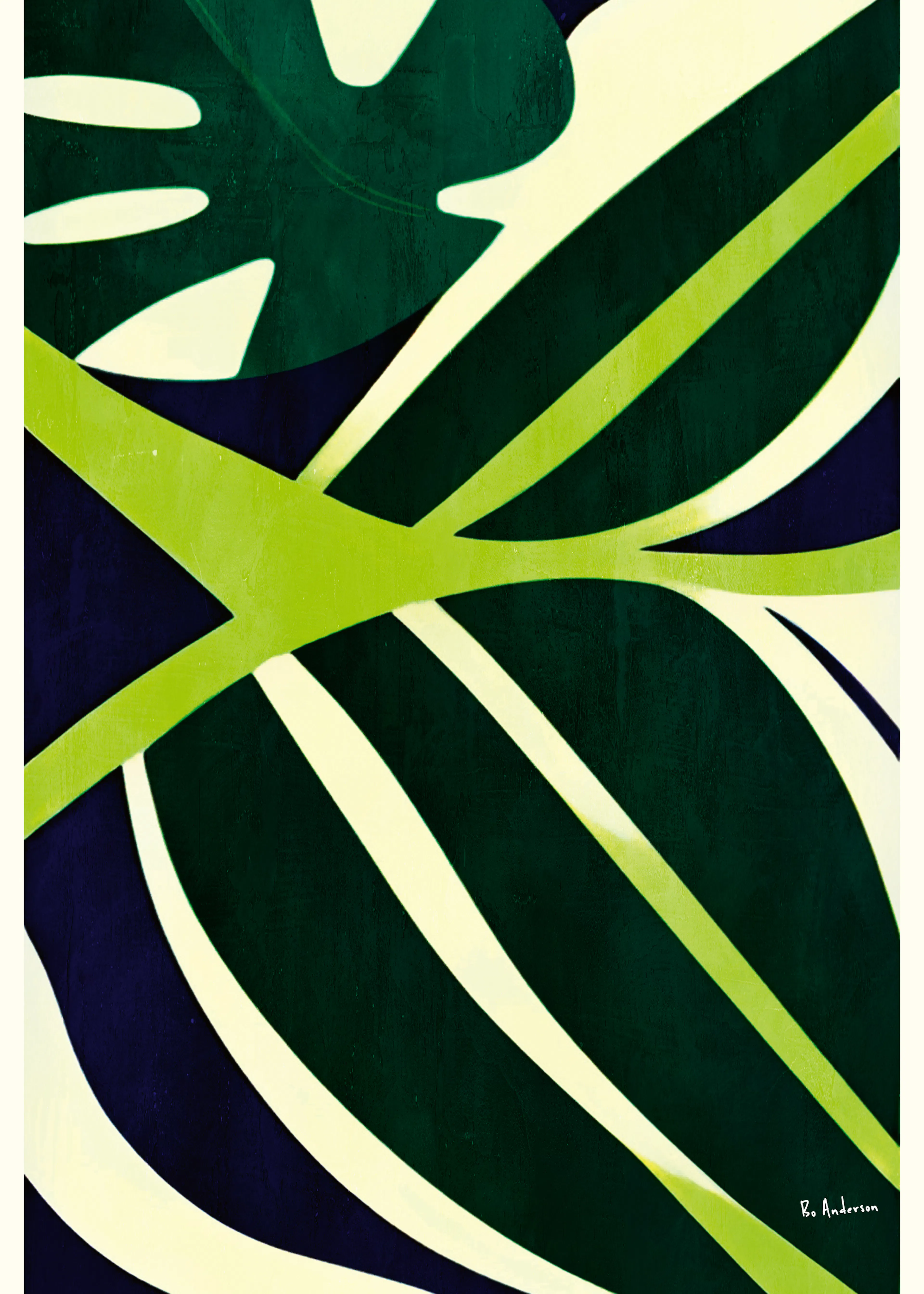 Bo Anderson - Abstrakte Tropische Blätter Poster 0