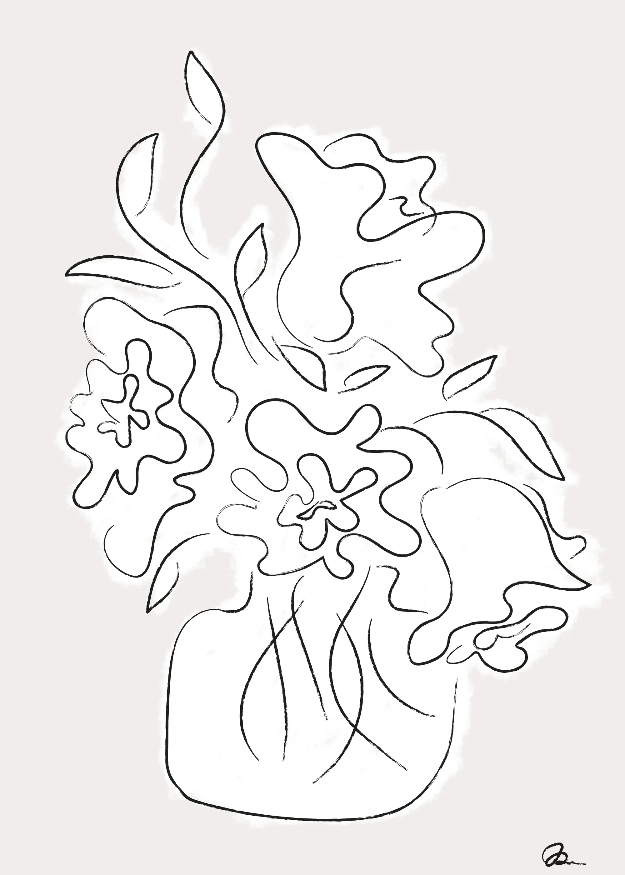 Pictufy Studio II - Minimalist Floral Drawing Poster 0