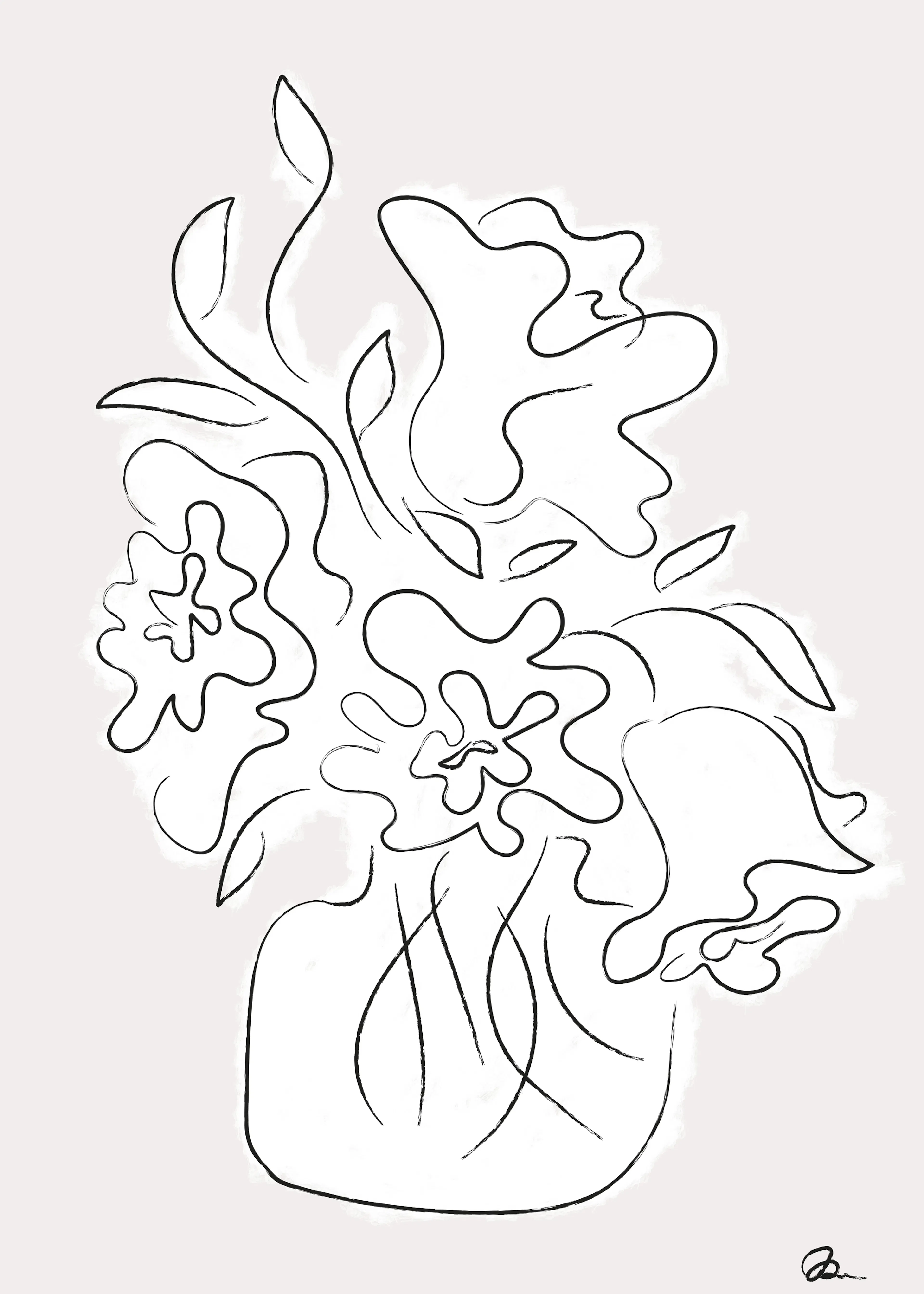 Pictufy Studio II - Minimalist Floral Drawing Poster 0