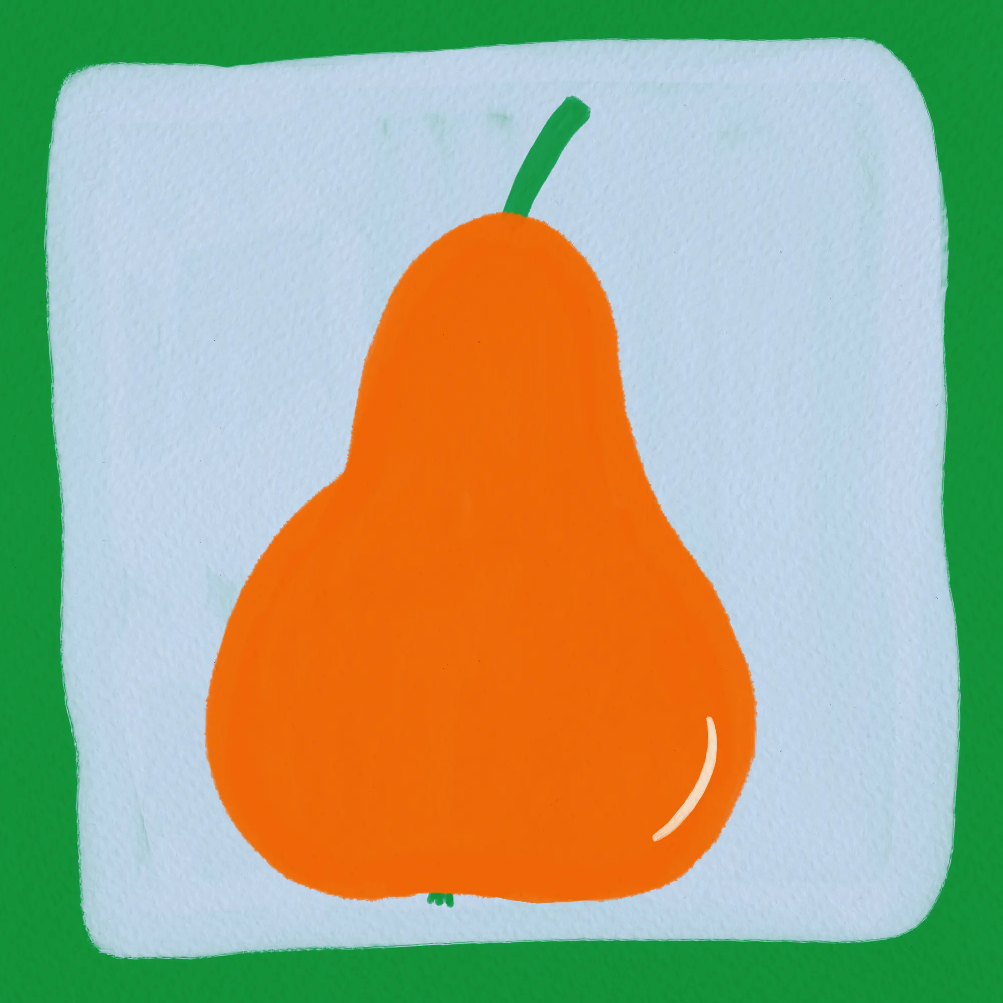 Angela Minca - Poire Orange Vibrante Affiche 0