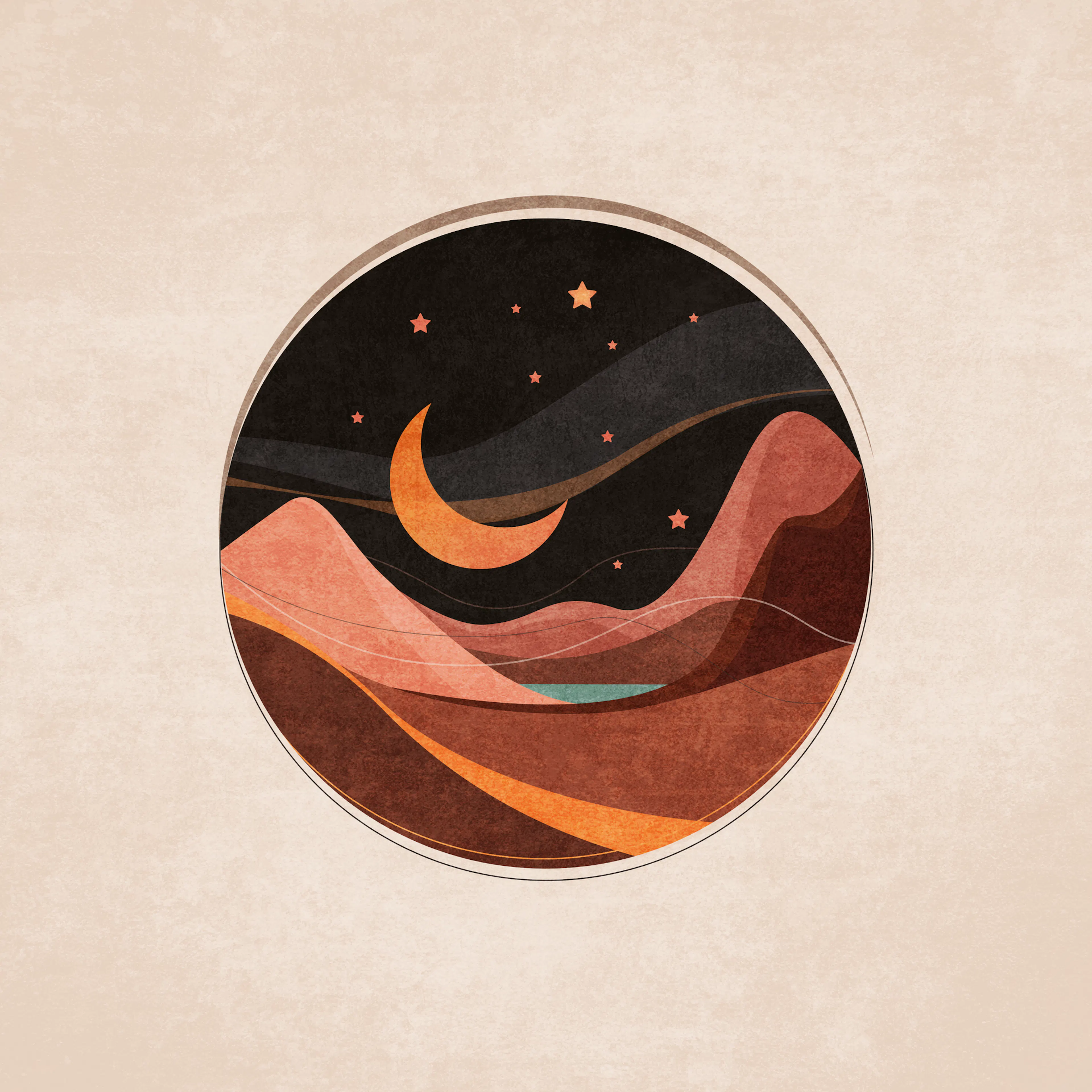 Emel Tunaboylu - Desert Nightscape Poster 0