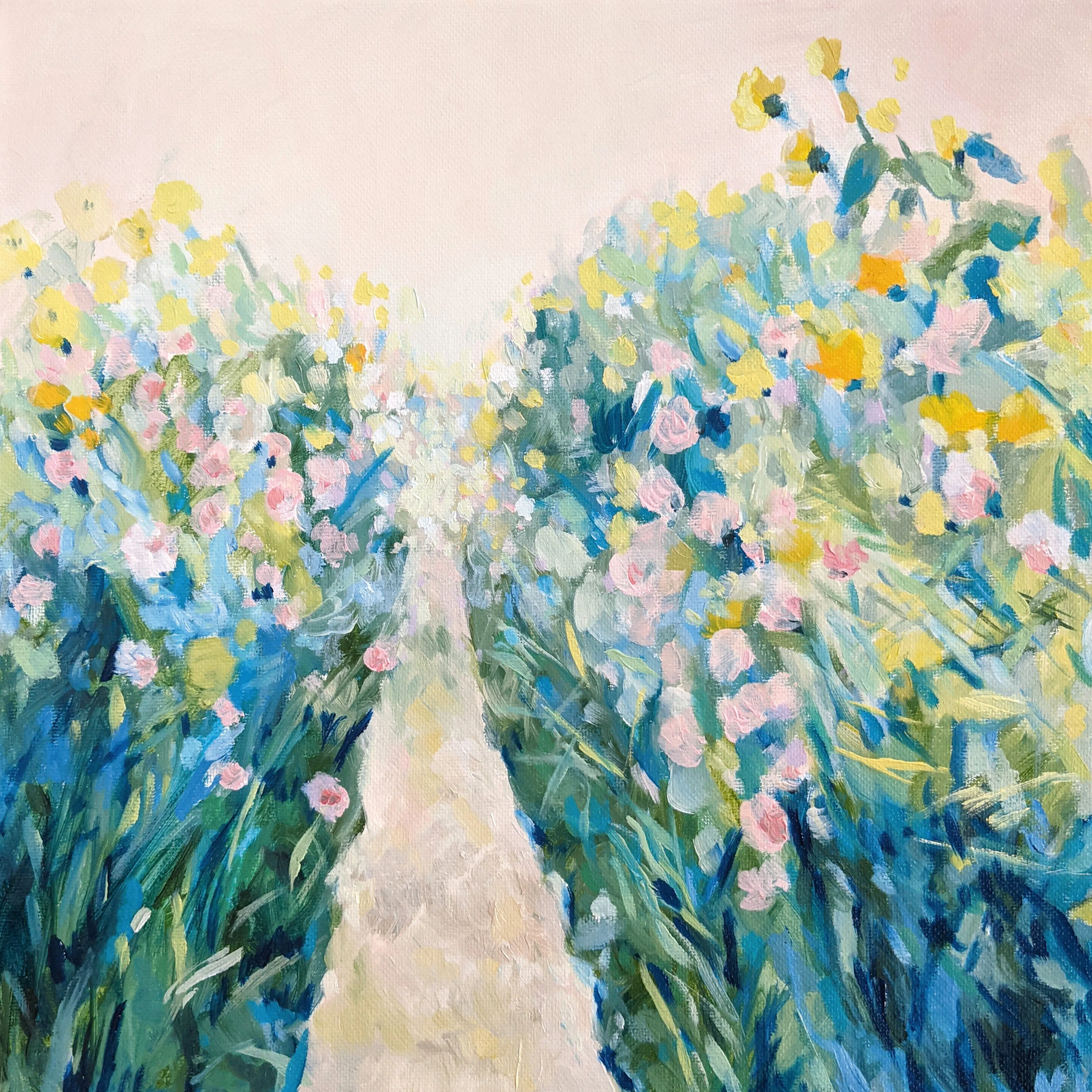 Claire Whitehead - Kleurrijk Tuinpad Poster 0