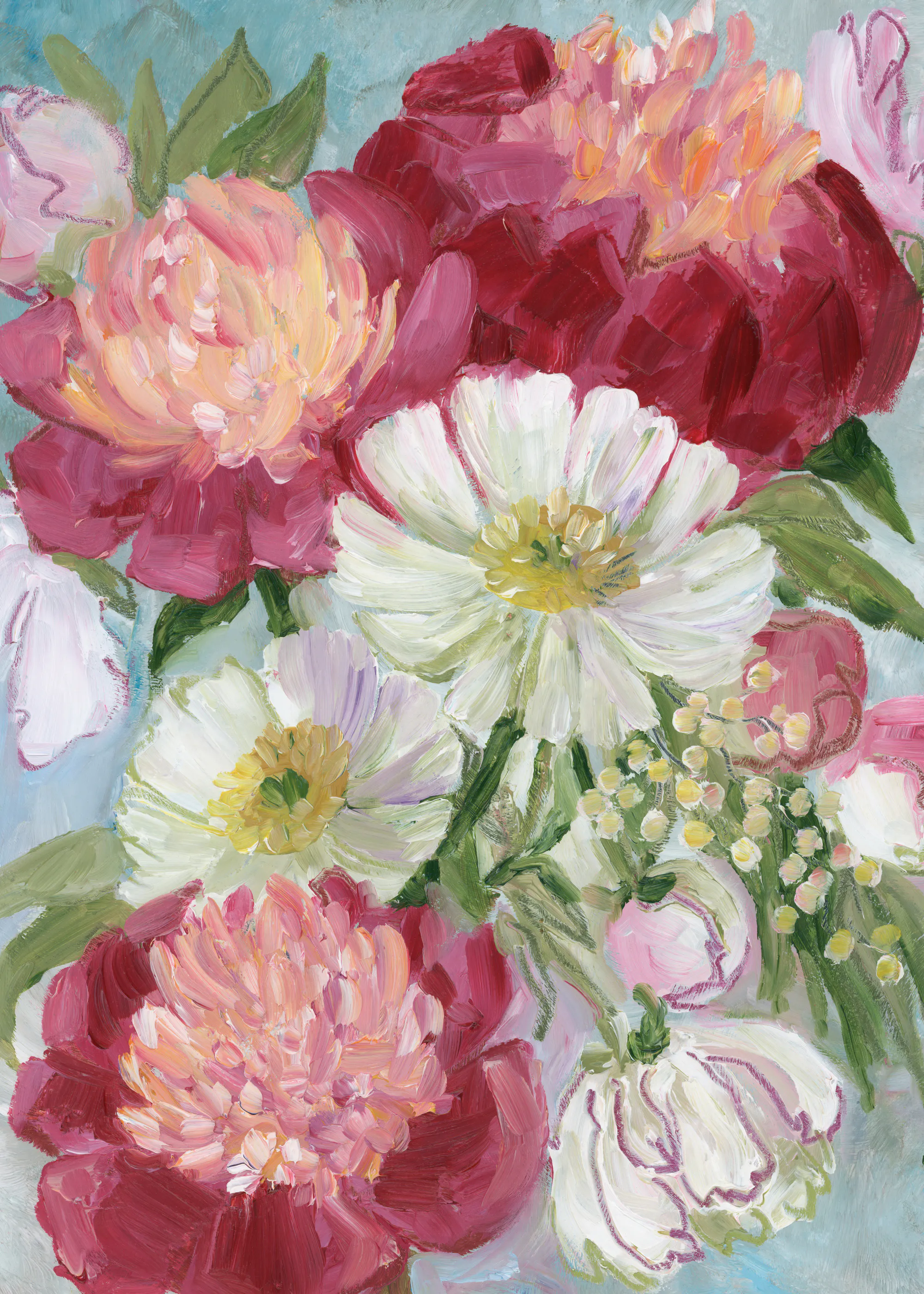 Rosana Laiz Blursbyai - Vibrant Peony Bouquet Poster 0
