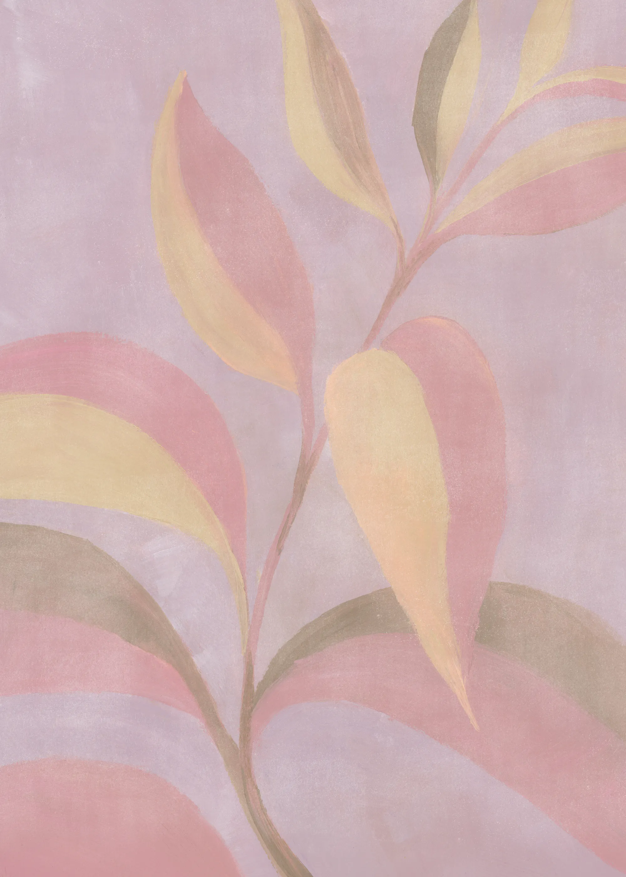 Rosana Laiz Blursbyai - Soft Pastel Leaves Print 0