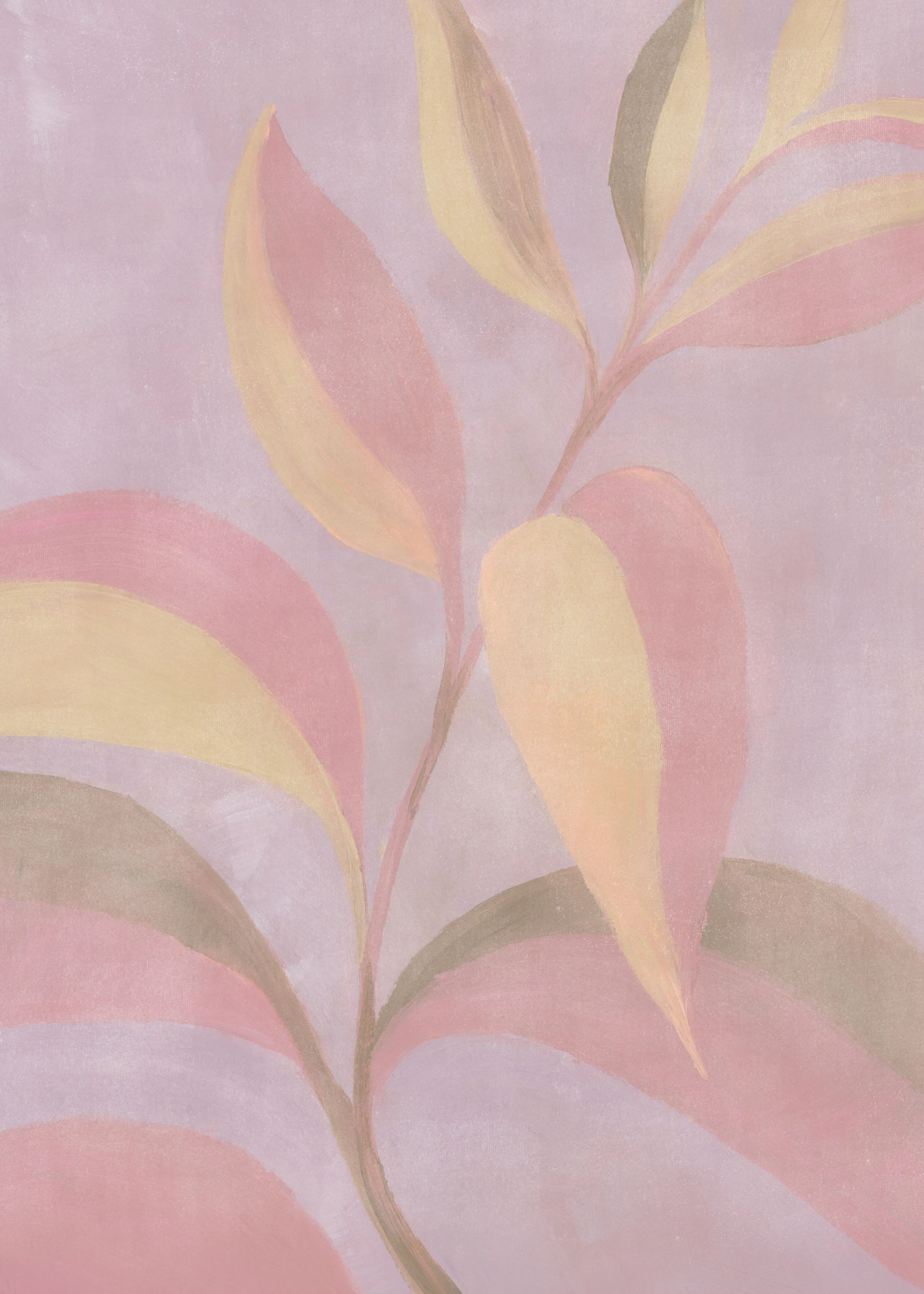 Rosana Laiz Blursbyai - Soft Pastel Leaves Print 0