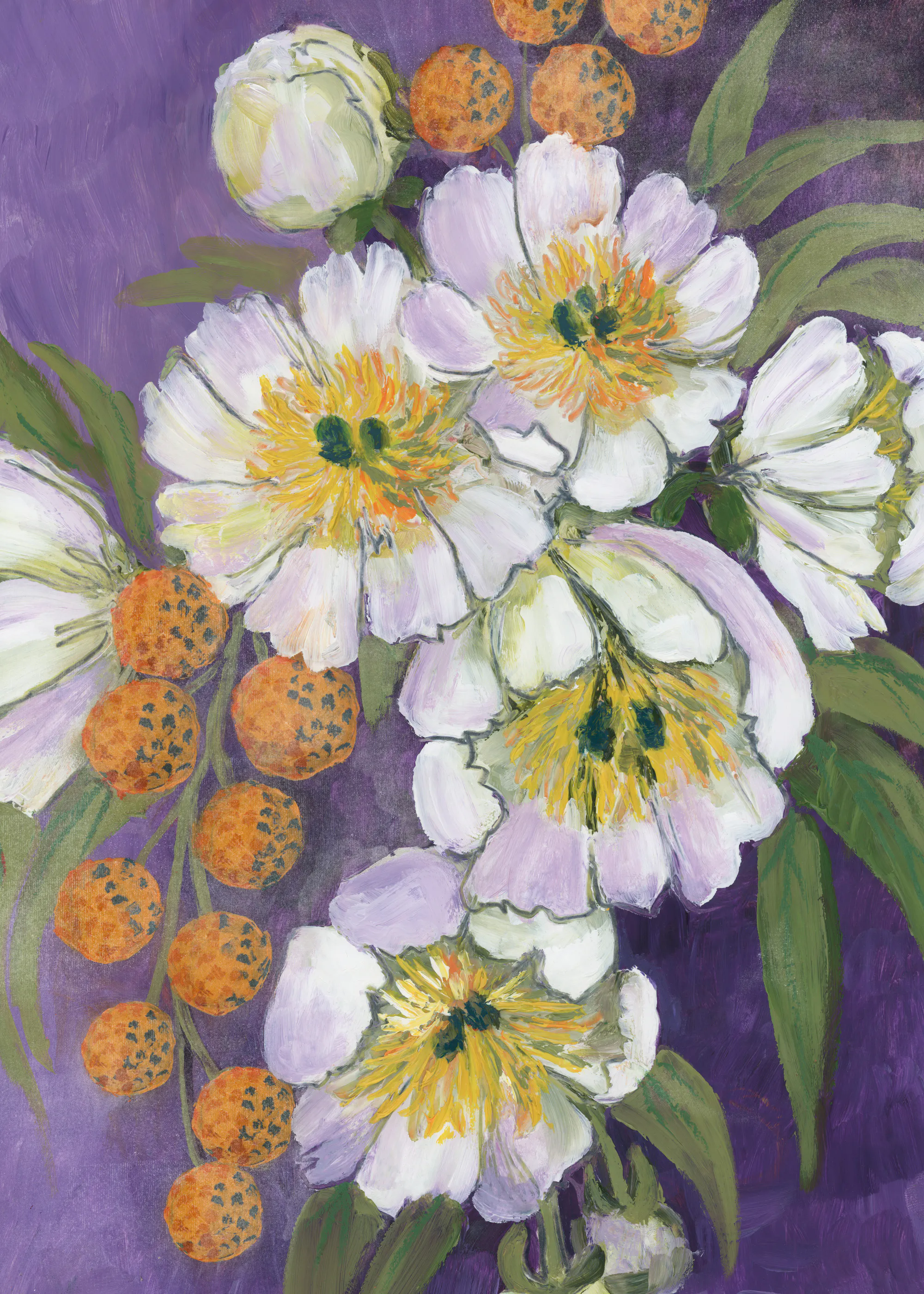 Rosana Laiz Blursbyai - Luminous White Flowers Print 0