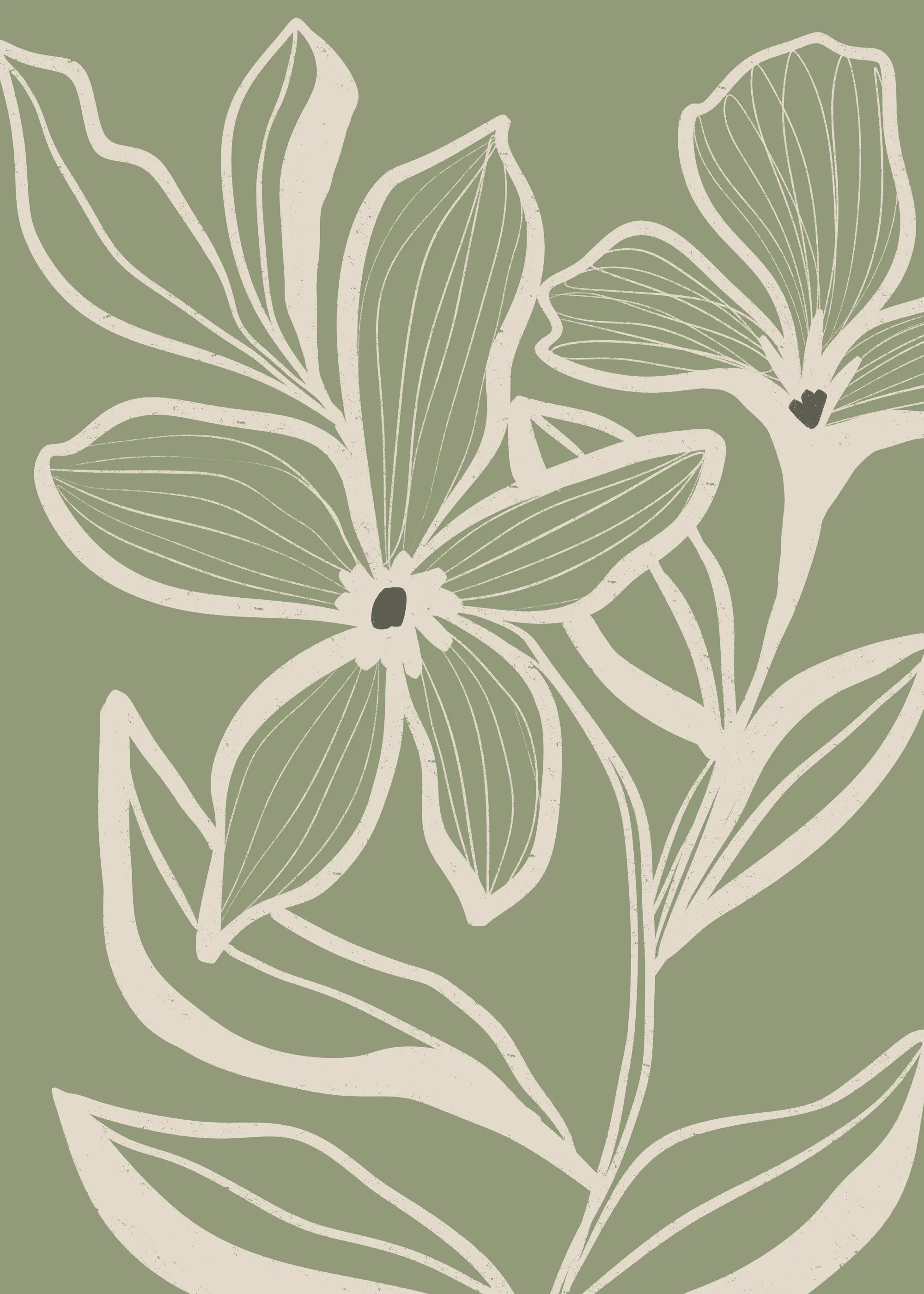 Nikita Jariwala - Green Botanical Flow Poster 0