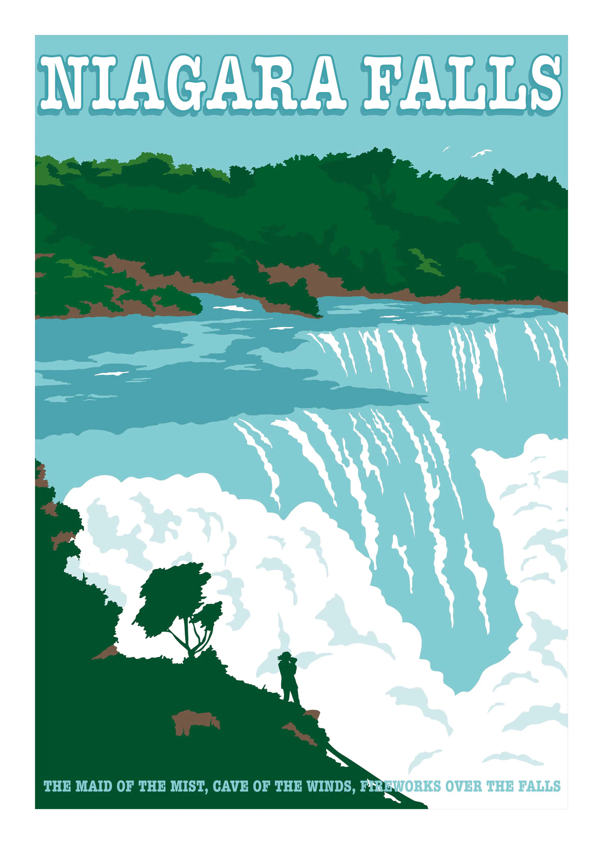 Retrodrome - Majestic Niagara Falls Poster 0