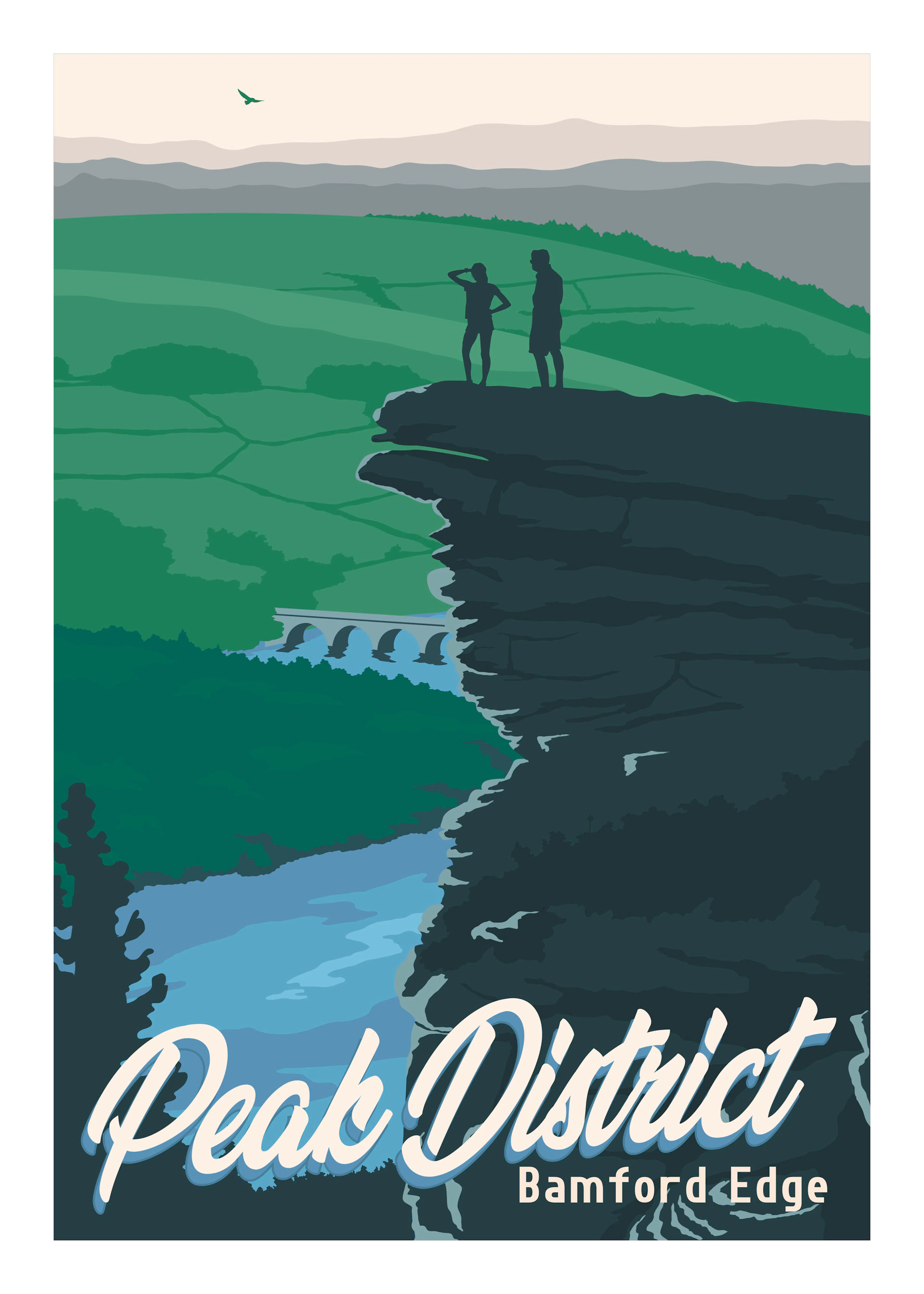Retrodrome - Peak District Bamford Edge Póster 0