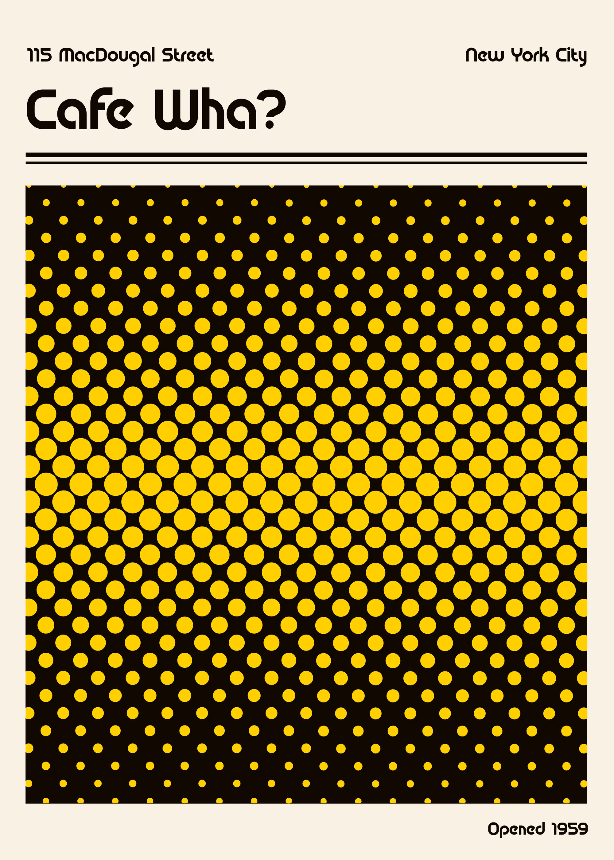 Retrodrome - Retro Cafe Wha Dots Poster 0