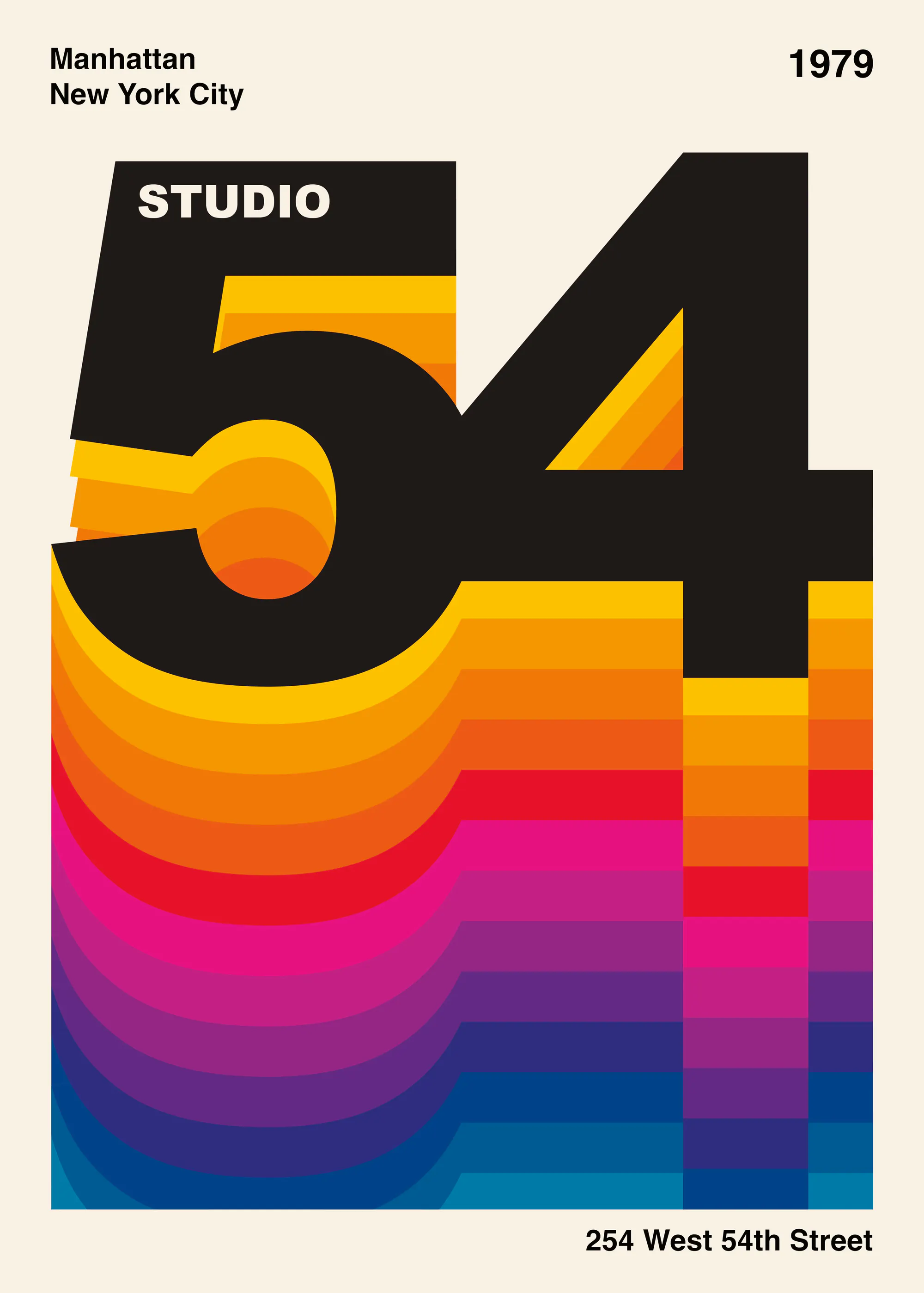 Retrodrome - Vibrant Retro Digits Poster 0