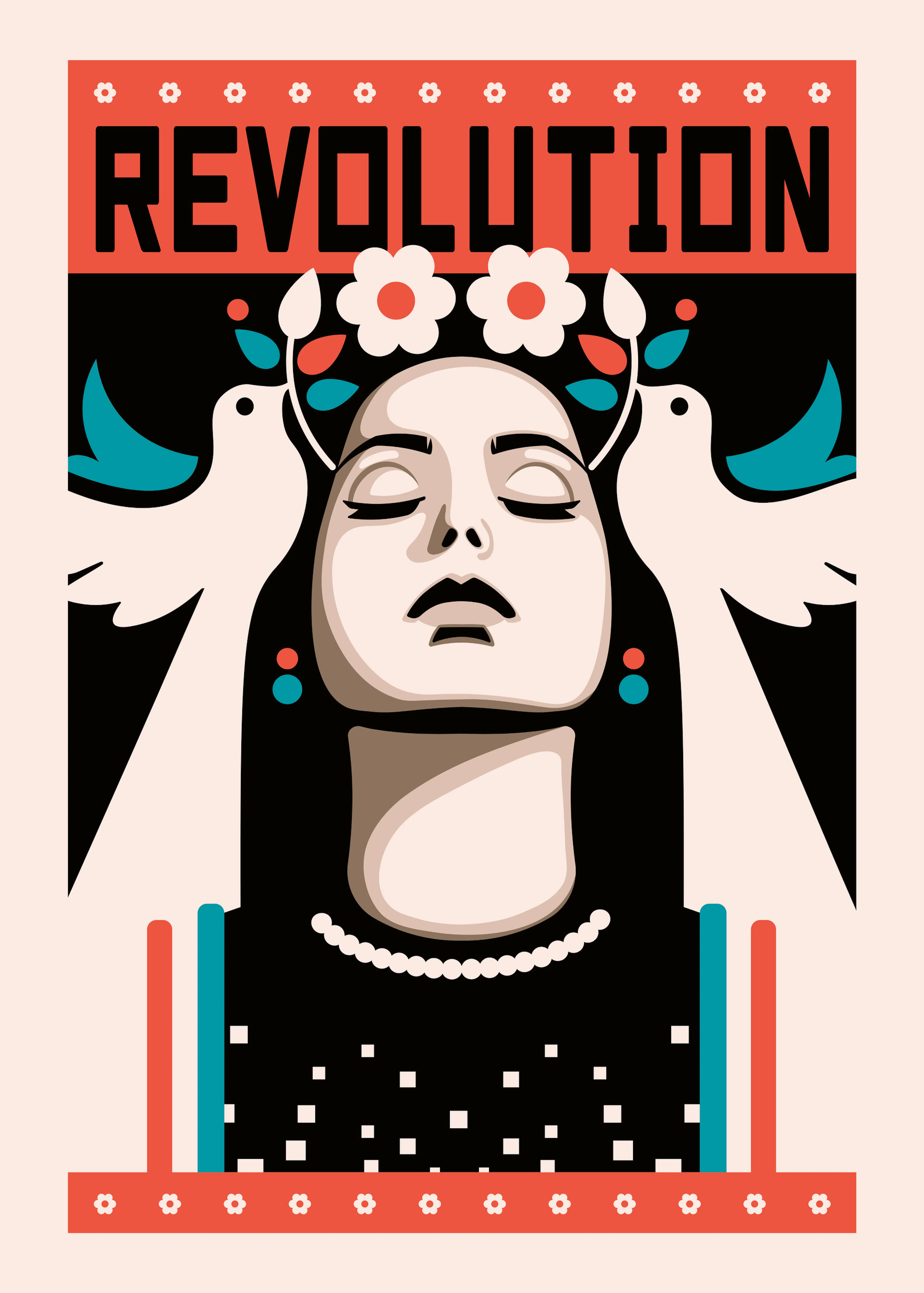 Retrodrome - Revolutionary Peace Woman Poster 0